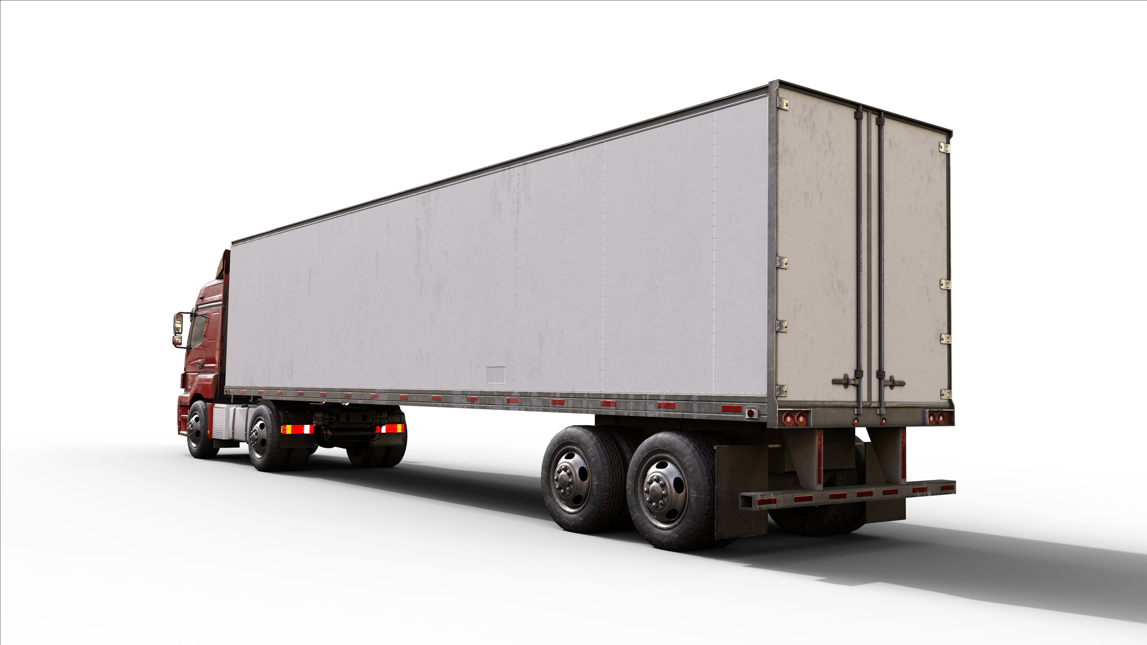 Axor 1840 Semi Truck Low-poly 3D model_6