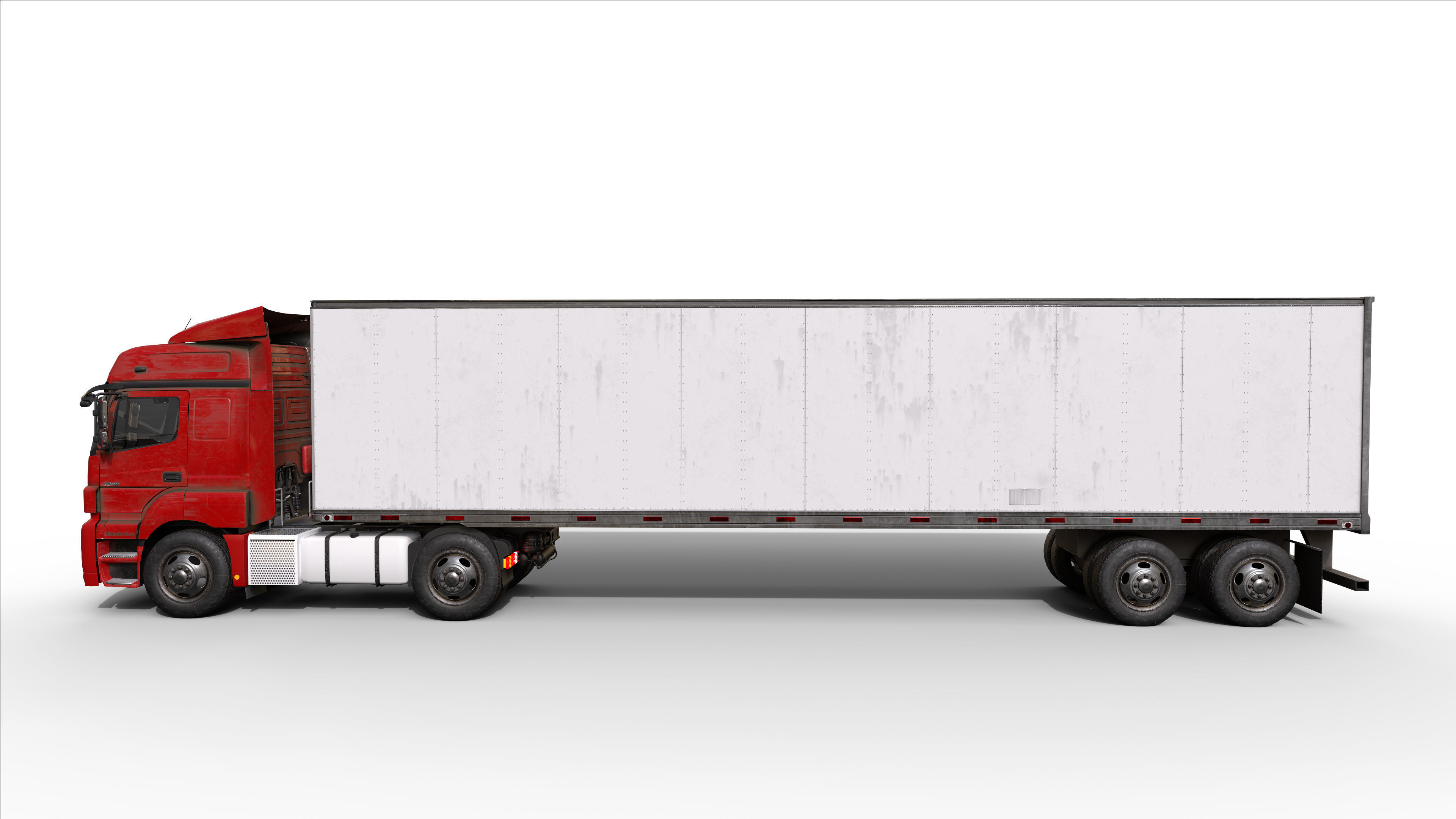 Axor 1840 Semi Truck Low-poly 3D model_9