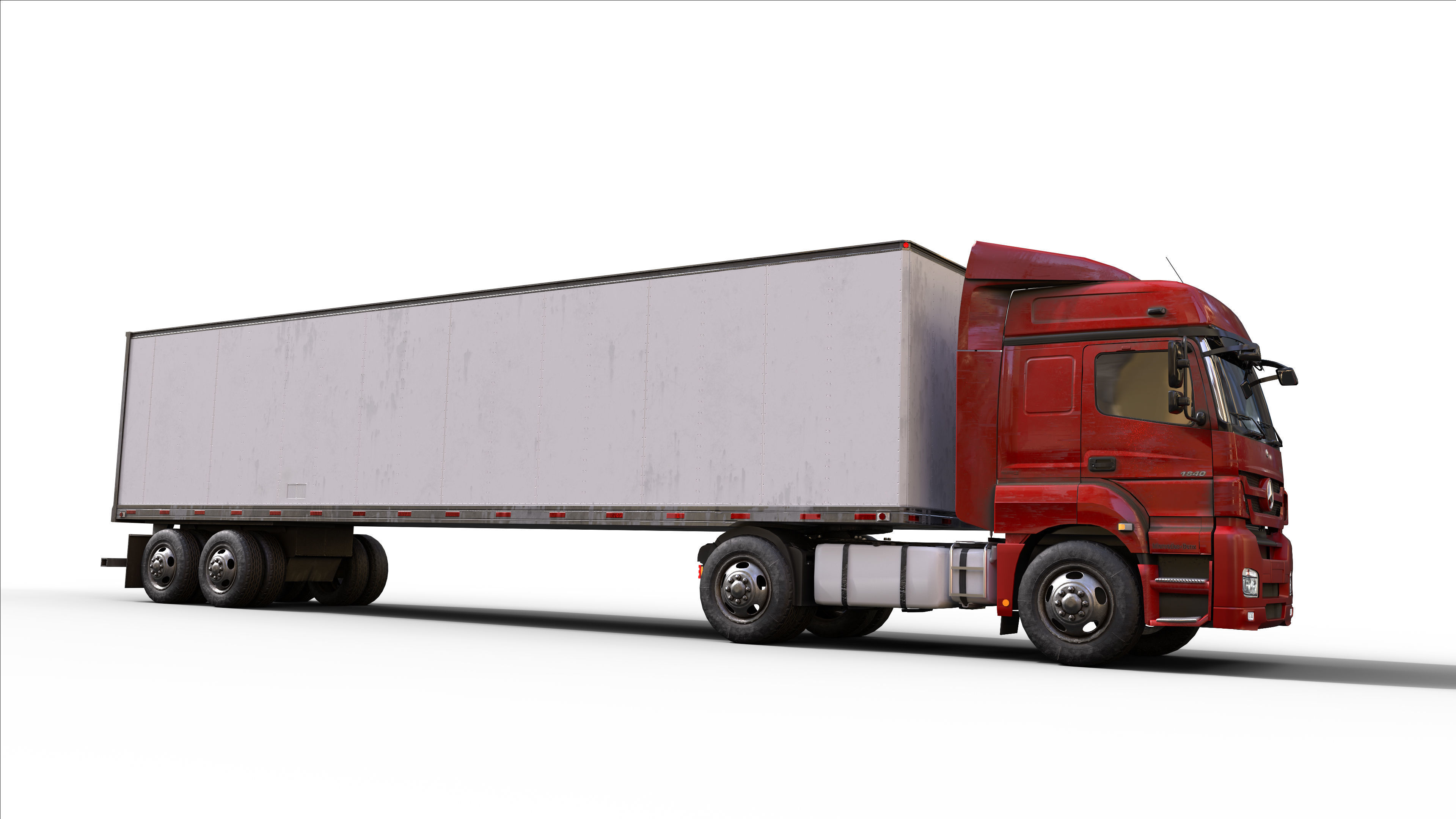 Axor 1840 Semi Truck Low-poly 3D model_4
