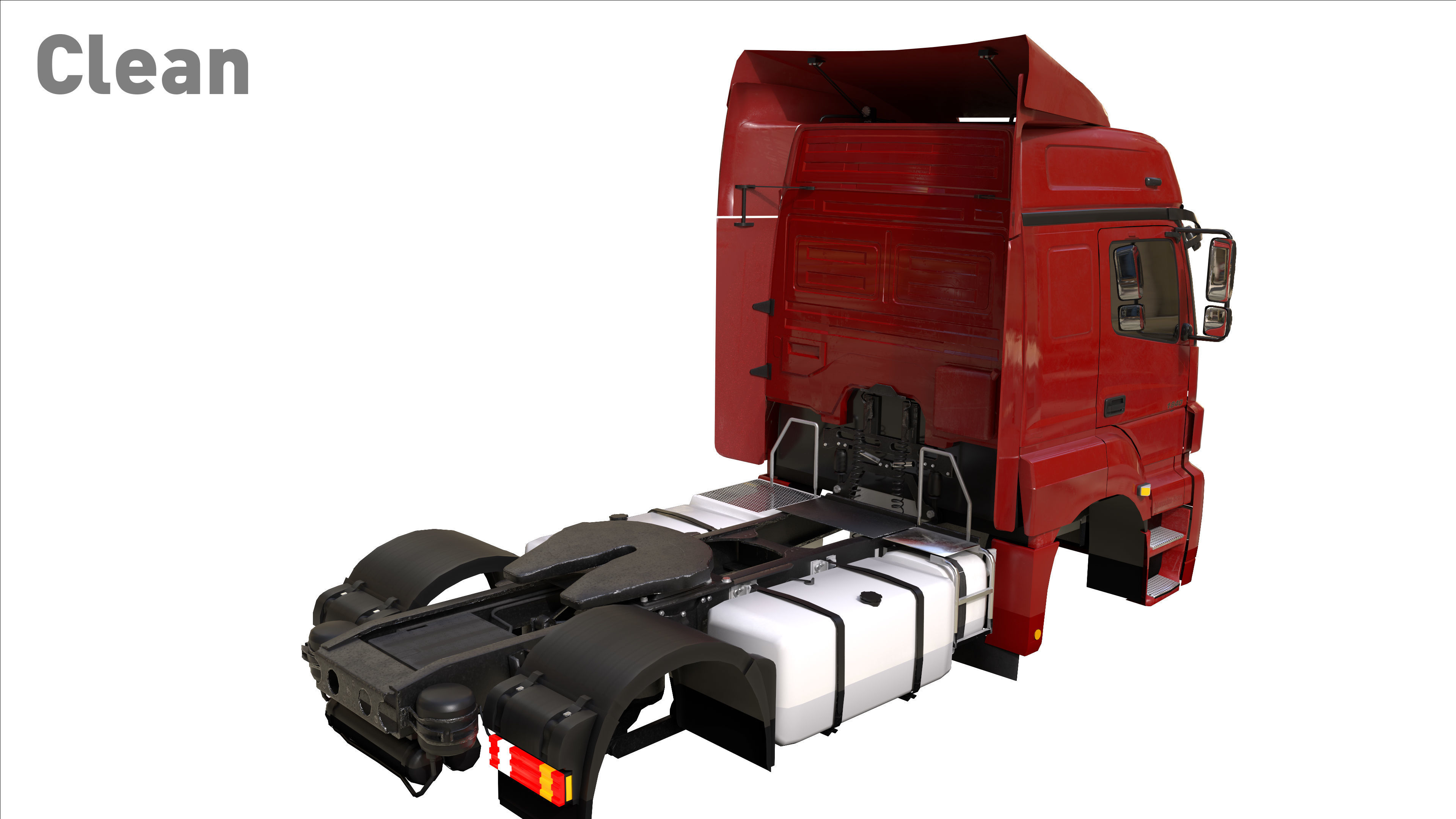 Axor 1840 Semi Truck Low-poly 3D model_13