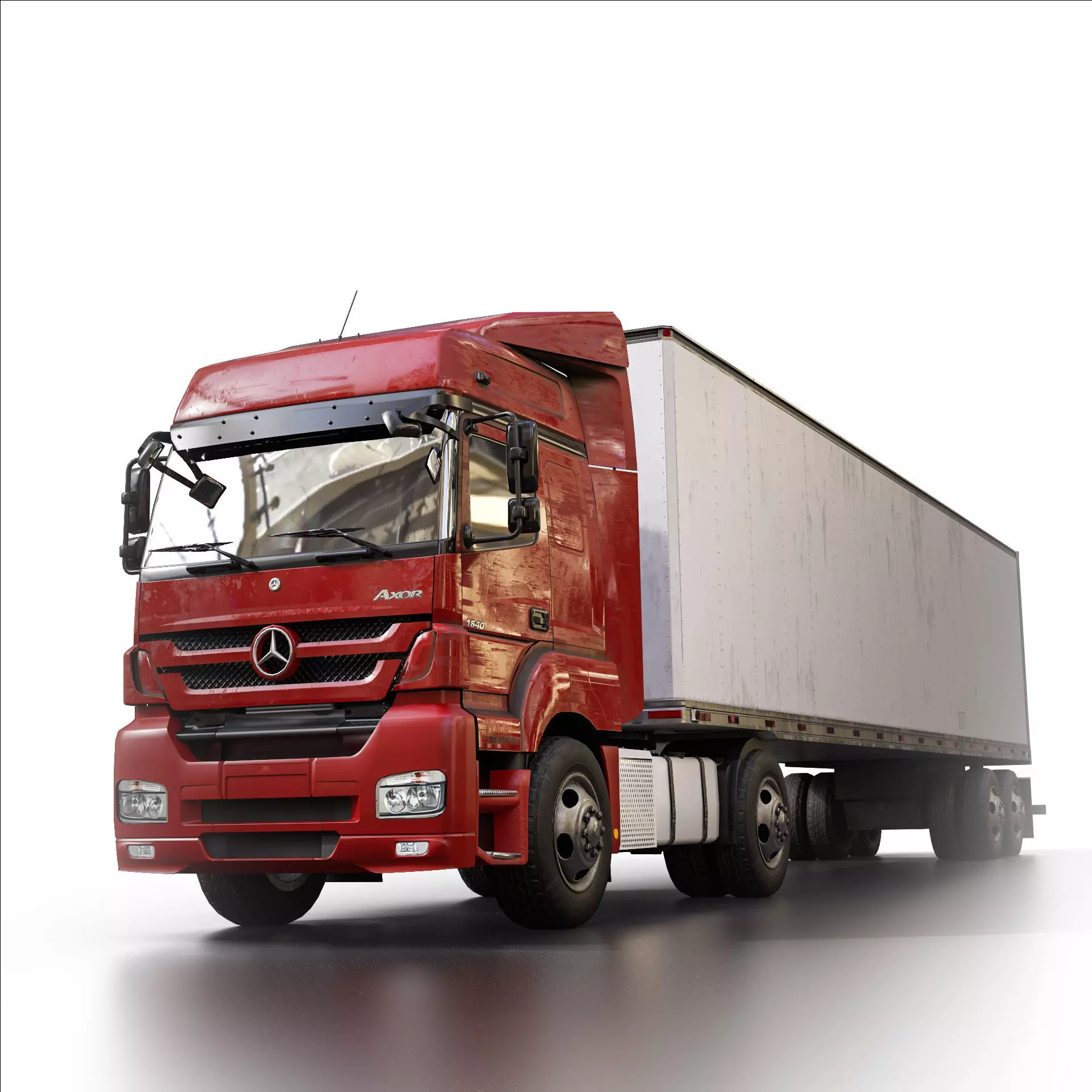 Axor 1840 Semi Truck Low-poly 3D model_0