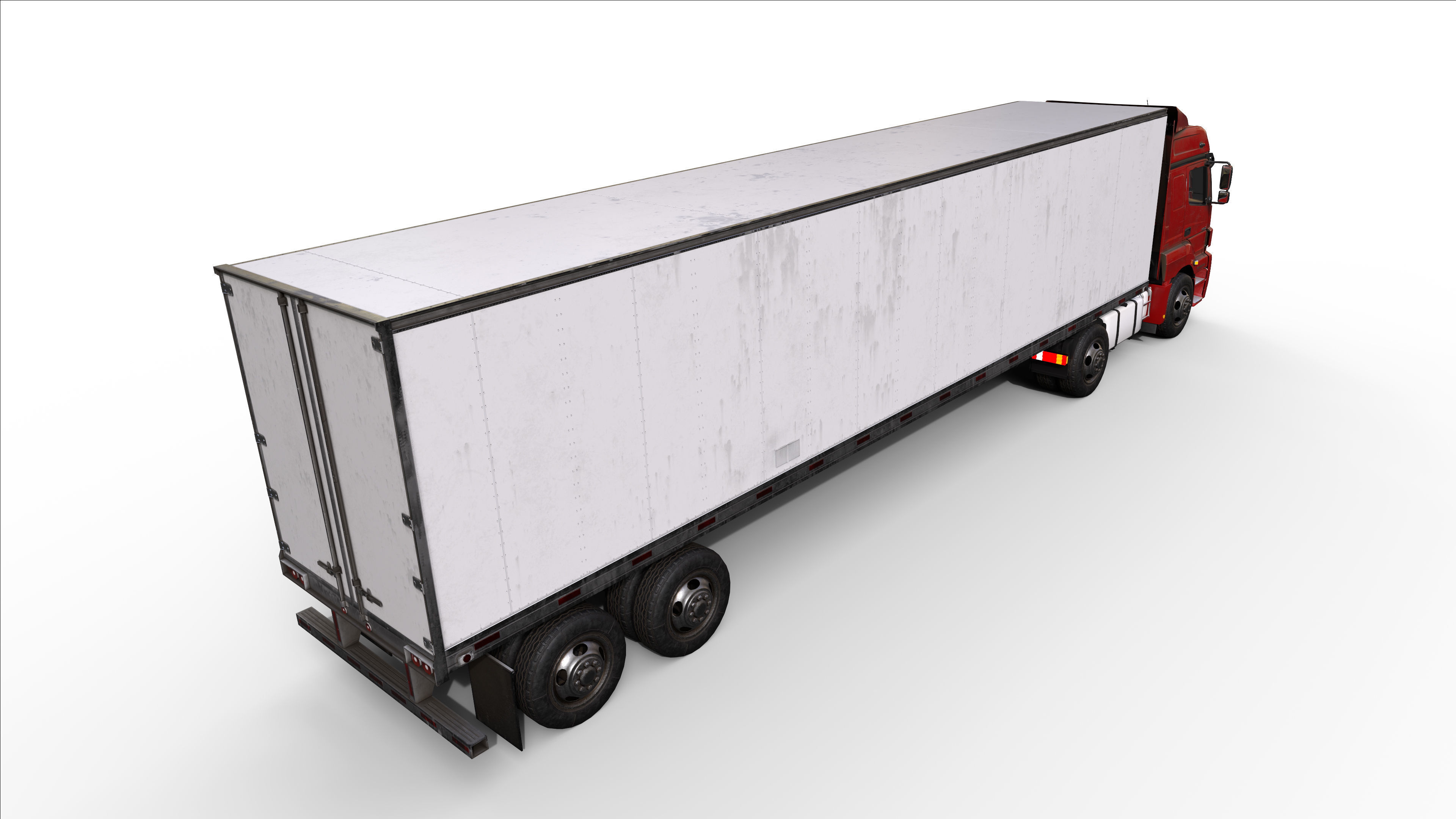 Axor 1840 Semi Truck Low-poly 3D model_10
