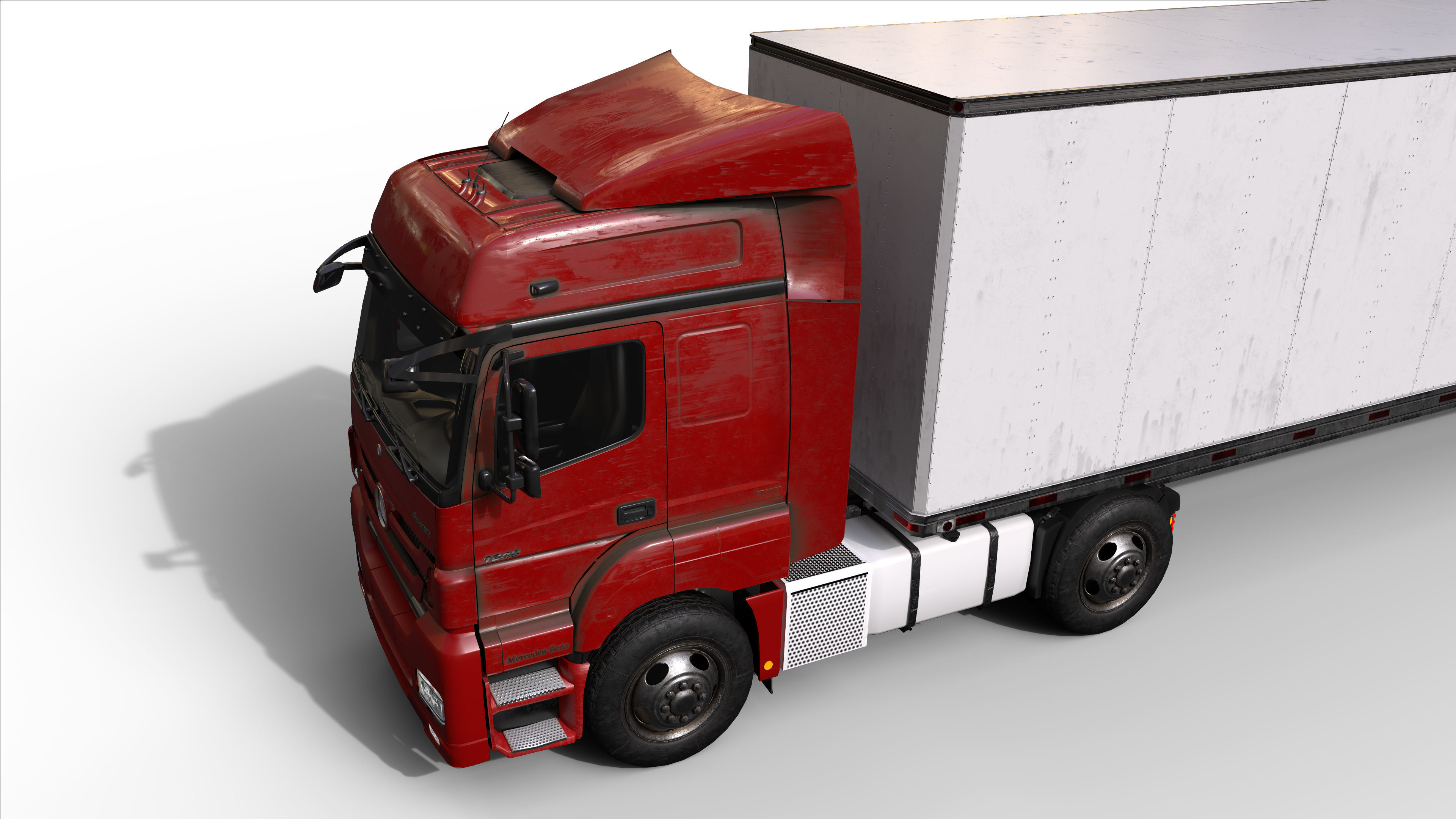 Axor 1840 Semi Truck Low-poly 3D model_8