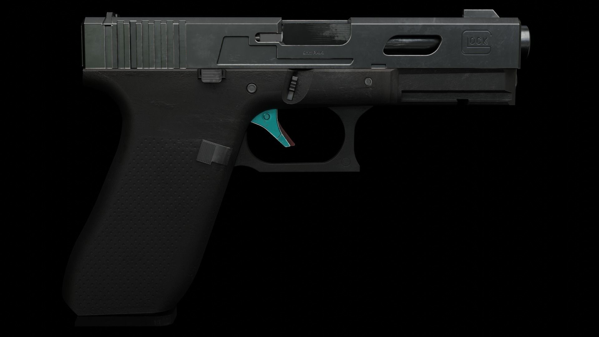 Glock Gameasset Low-poly 3D model_2
