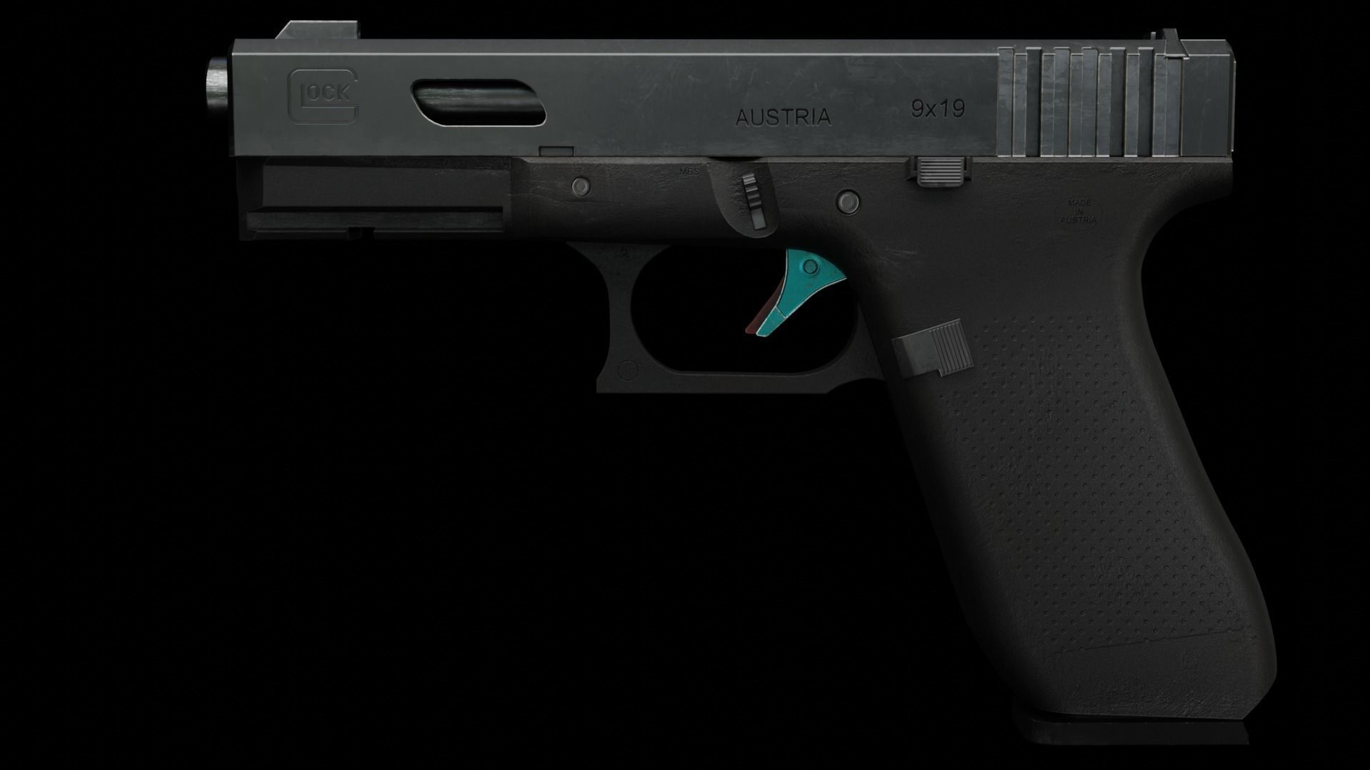 Glock Gameasset Low-poly 3D model_3