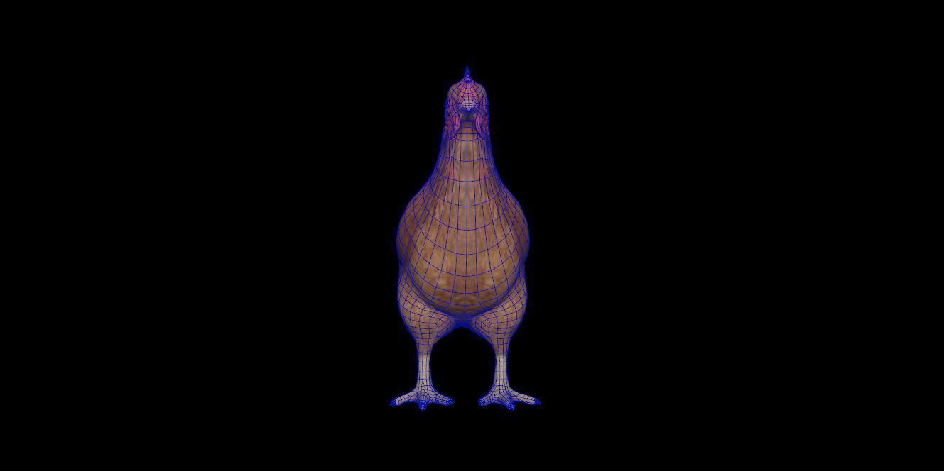 Chicken  Animated VFX Grace Low-poly 3D model_10
