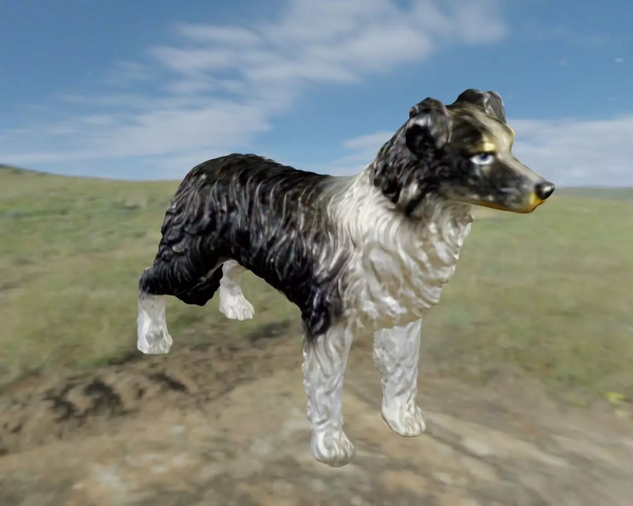 Border Collie 3D print model