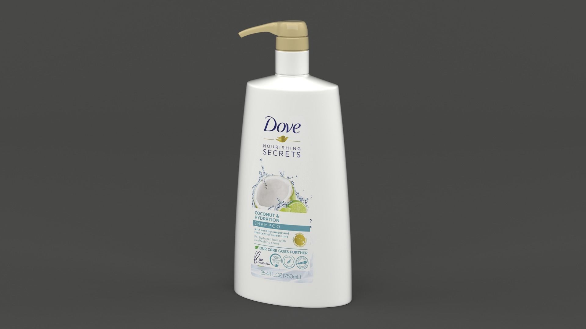 Dove Shampoo 3D model_3