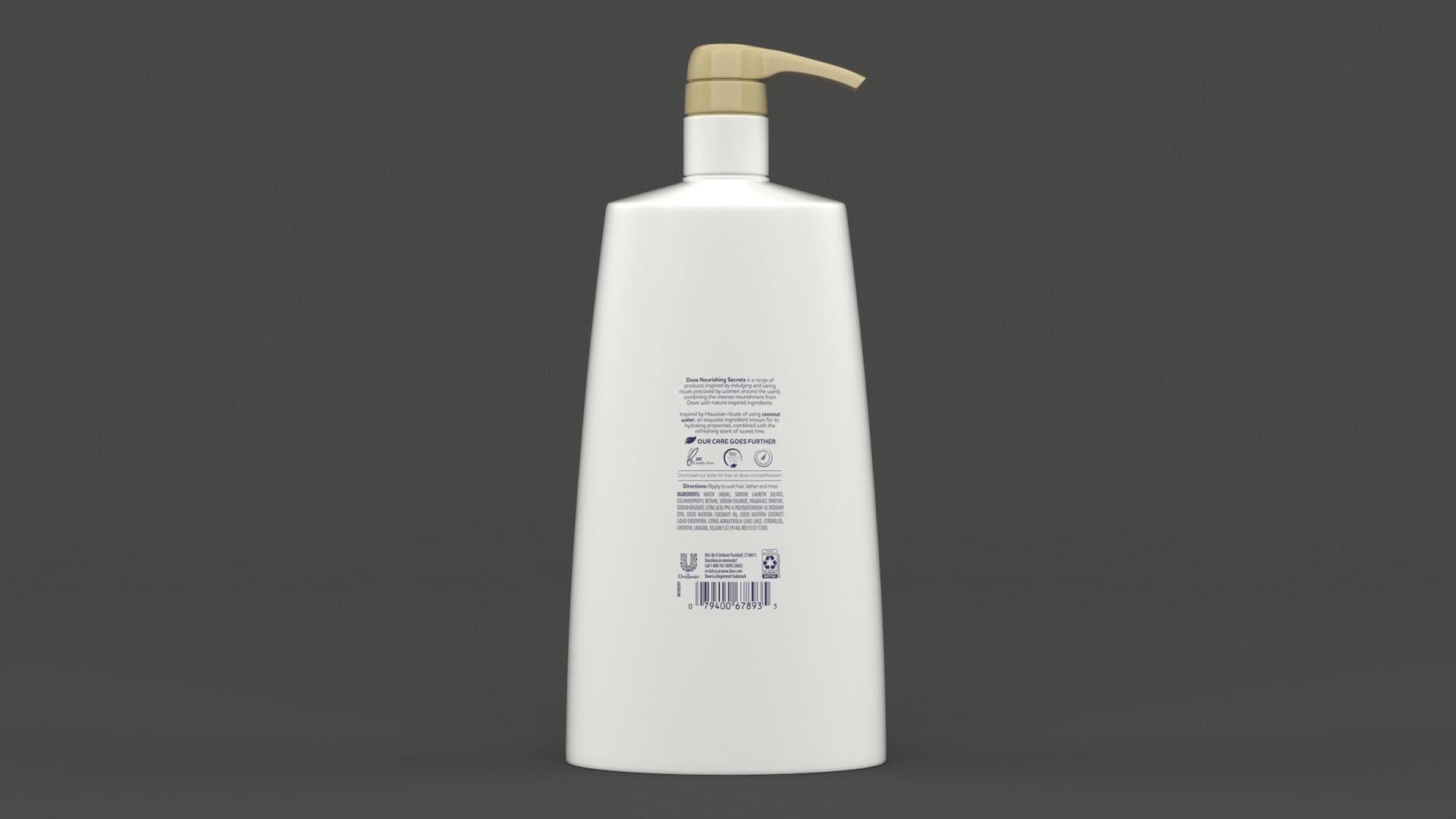 Dove Shampoo 3D model_2