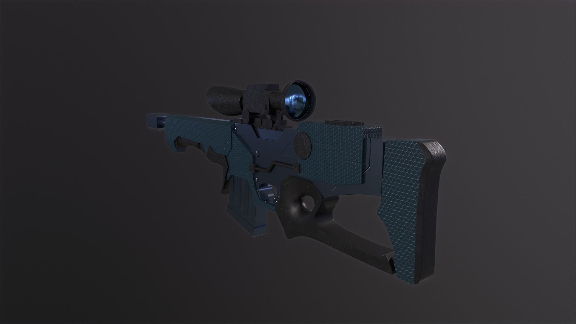 Sniper Rifle Low-poly 3D model_30