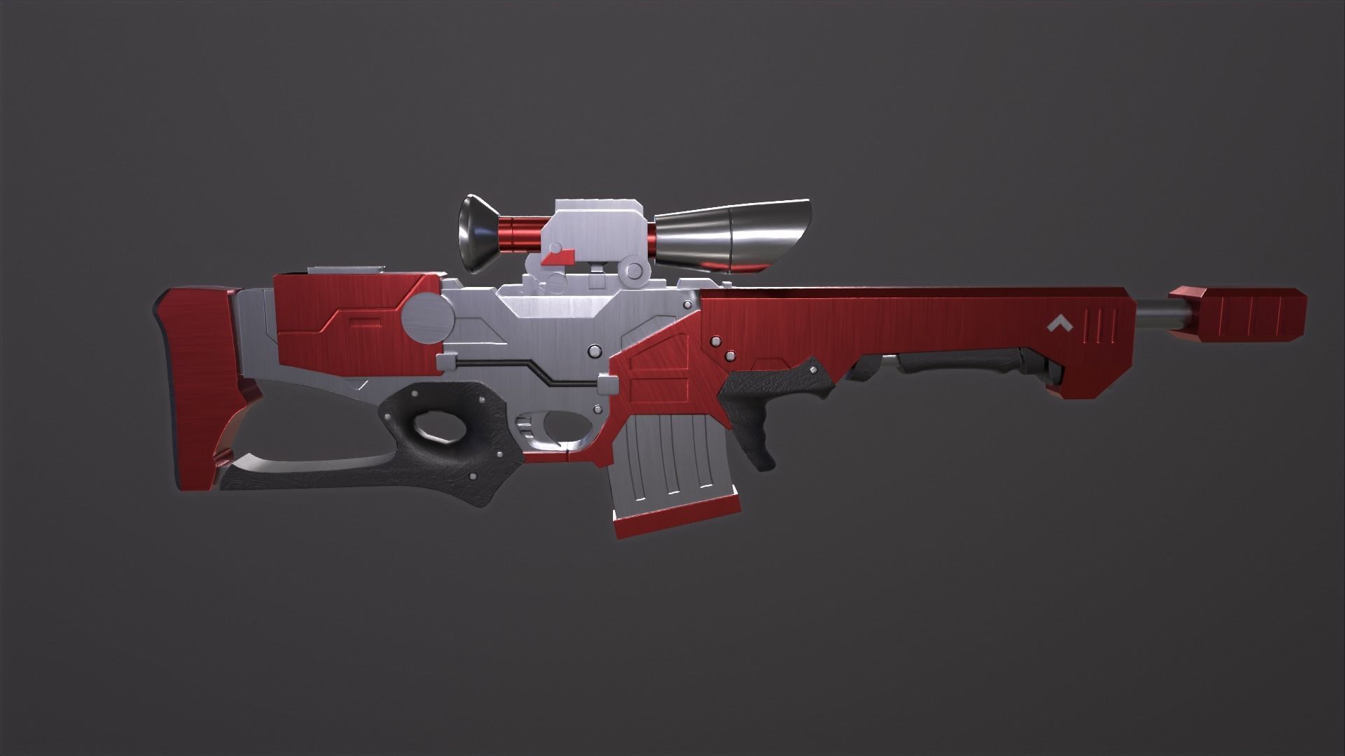 Sniper Rifle Low-poly 3D model_25