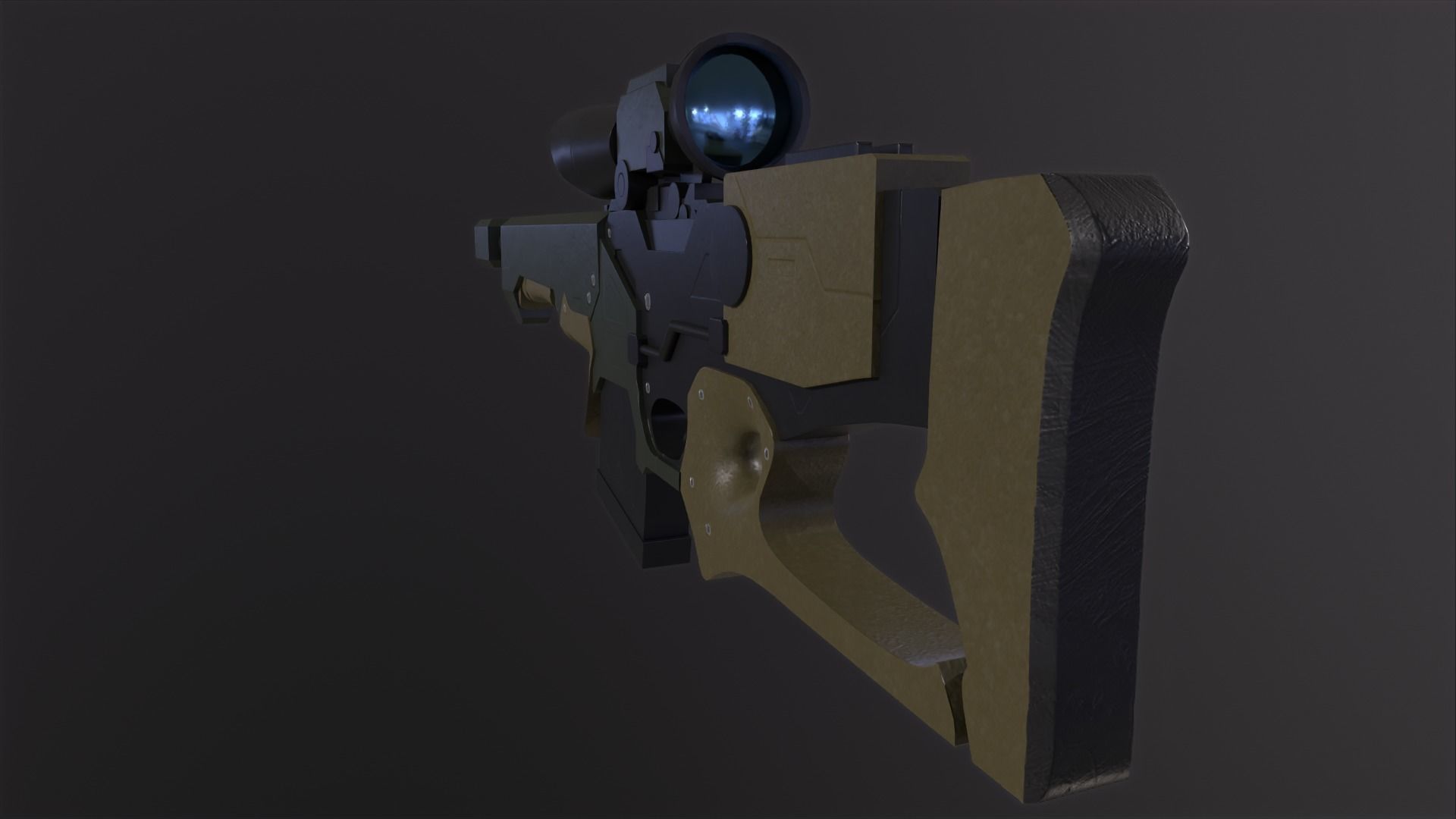 Sniper Rifle Low-poly 3D model_20