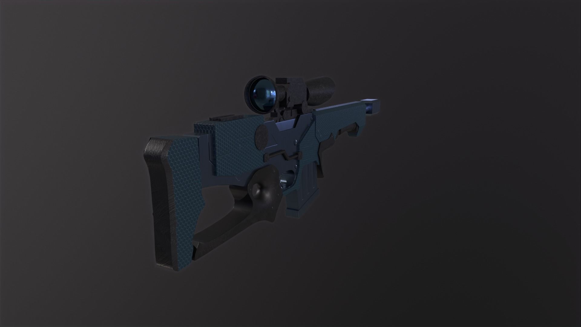 Sniper Rifle Low-poly 3D model_31