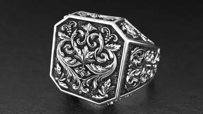 filigree signet ring