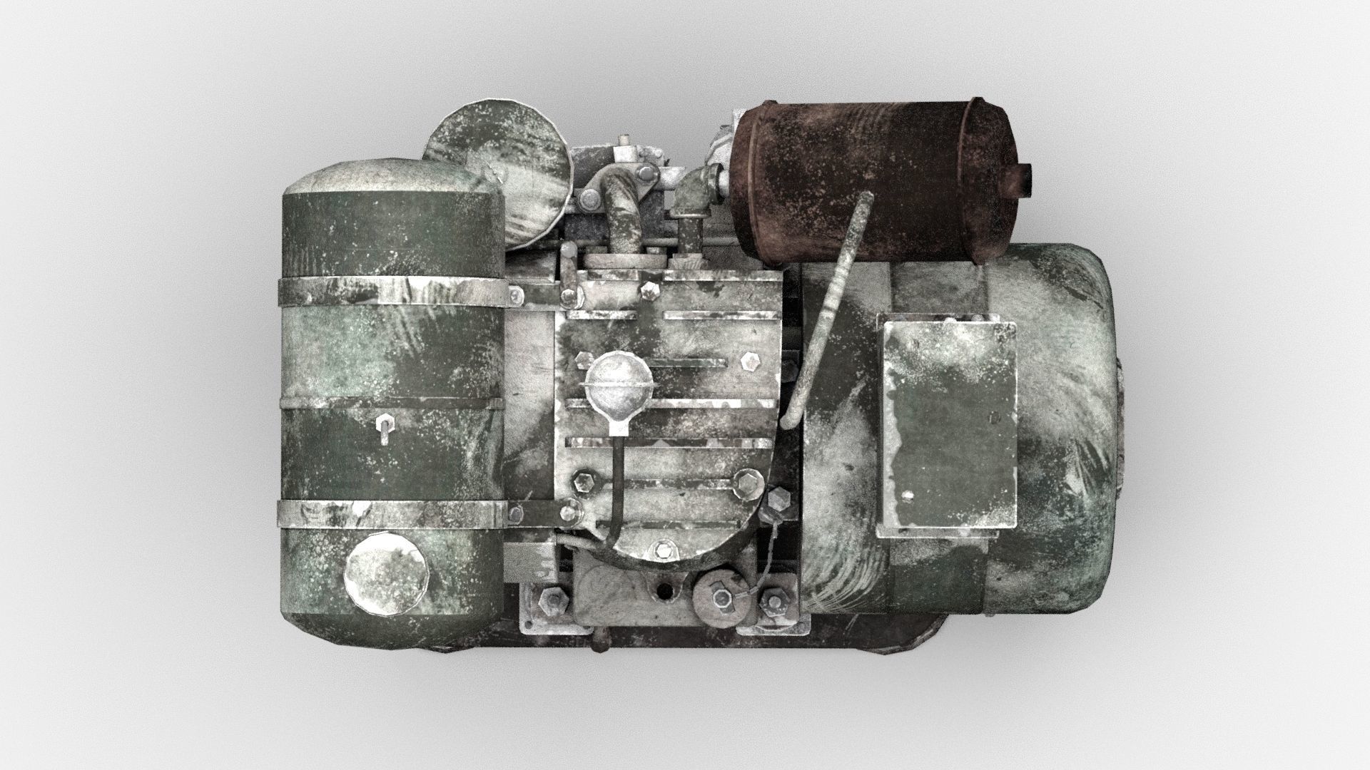 Old USSR Generator Low-poly 3D model_6