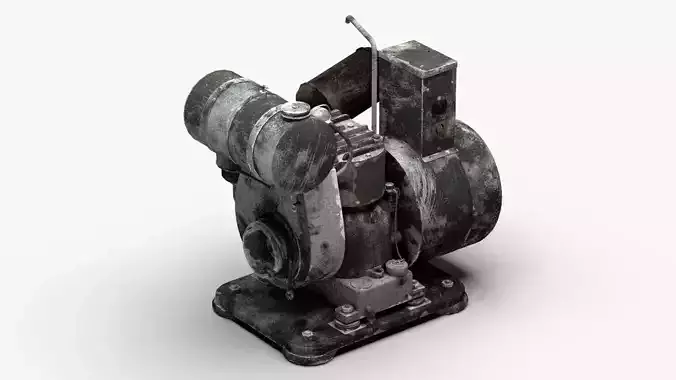 Old USSR Generator Low-poly 3D model