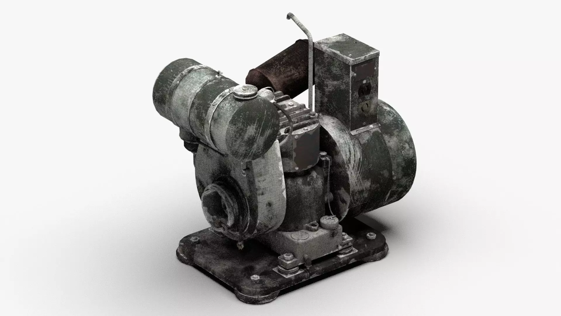 Old USSR Generator Low-poly 3D model_0