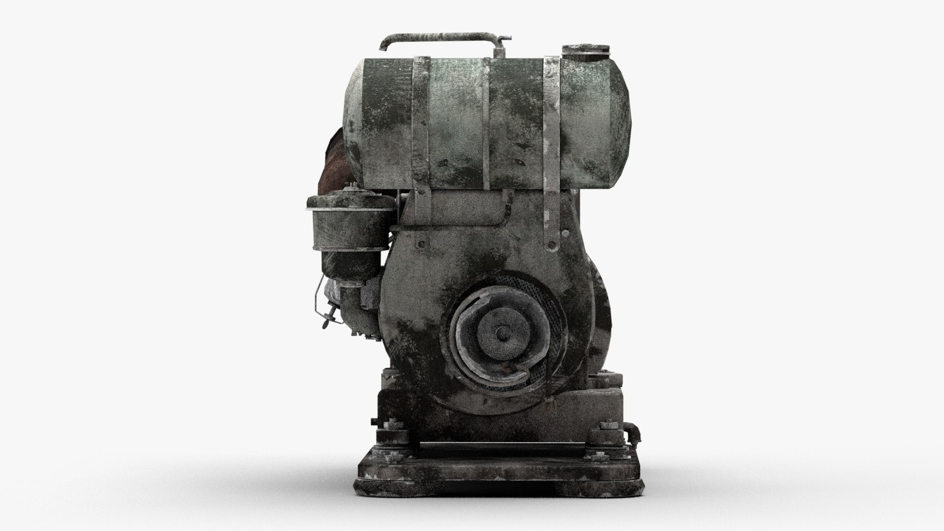 Old USSR Generator Low-poly 3D model_2