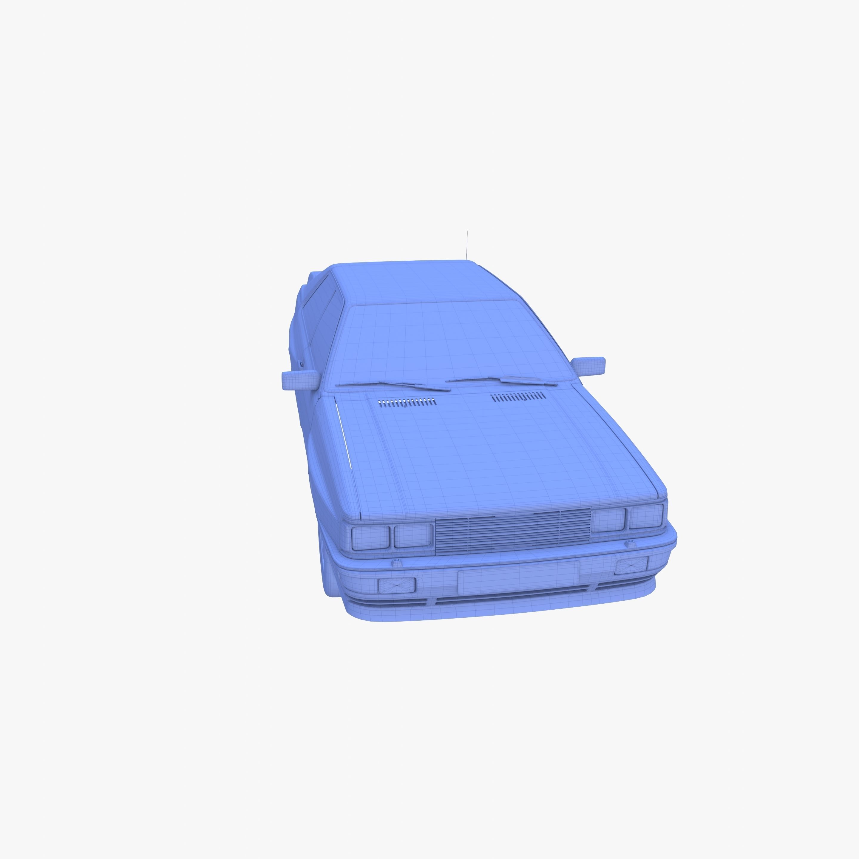 Generic 80s Coupe with interior 3D model_38