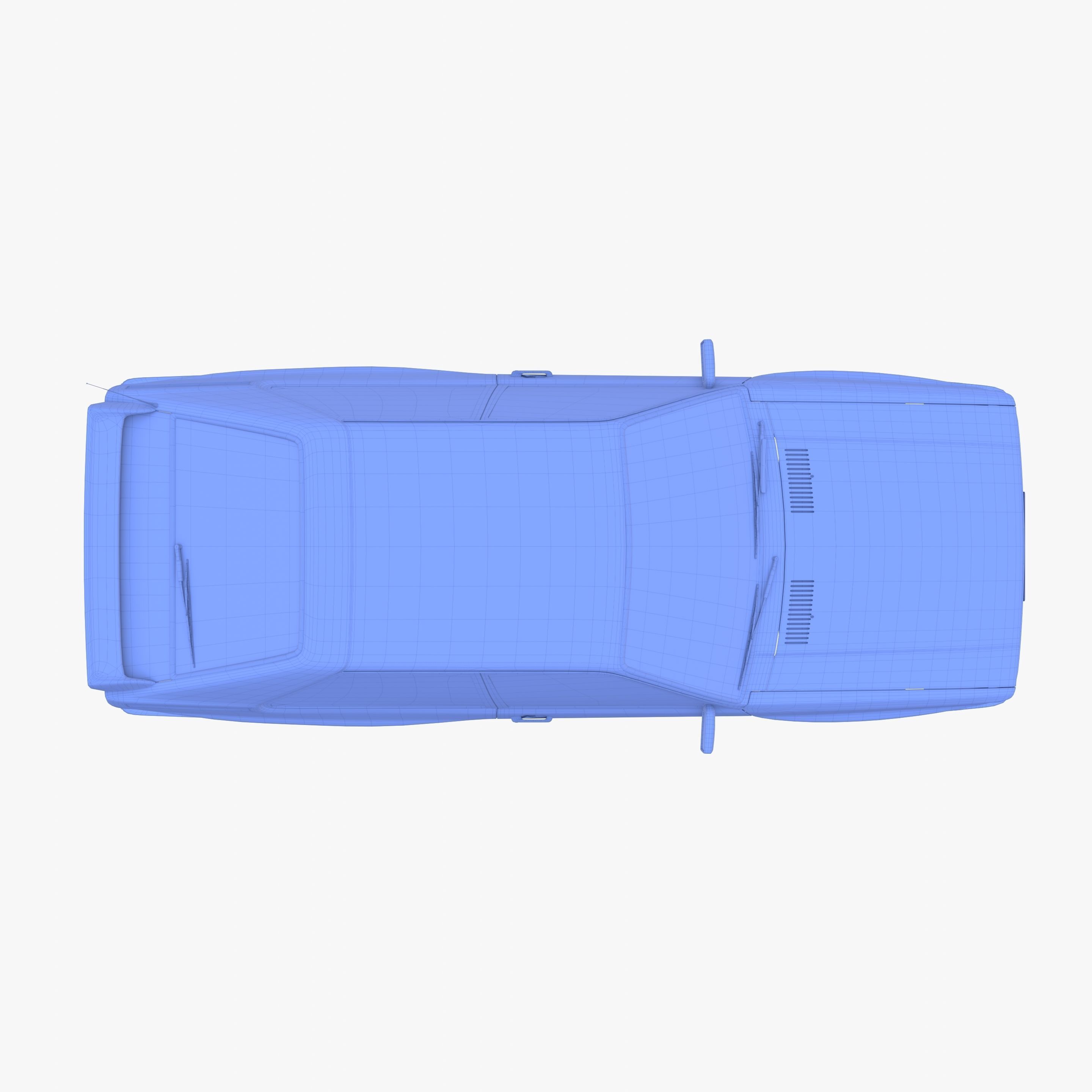 Generic 80s Coupe with interior 3D model_39
