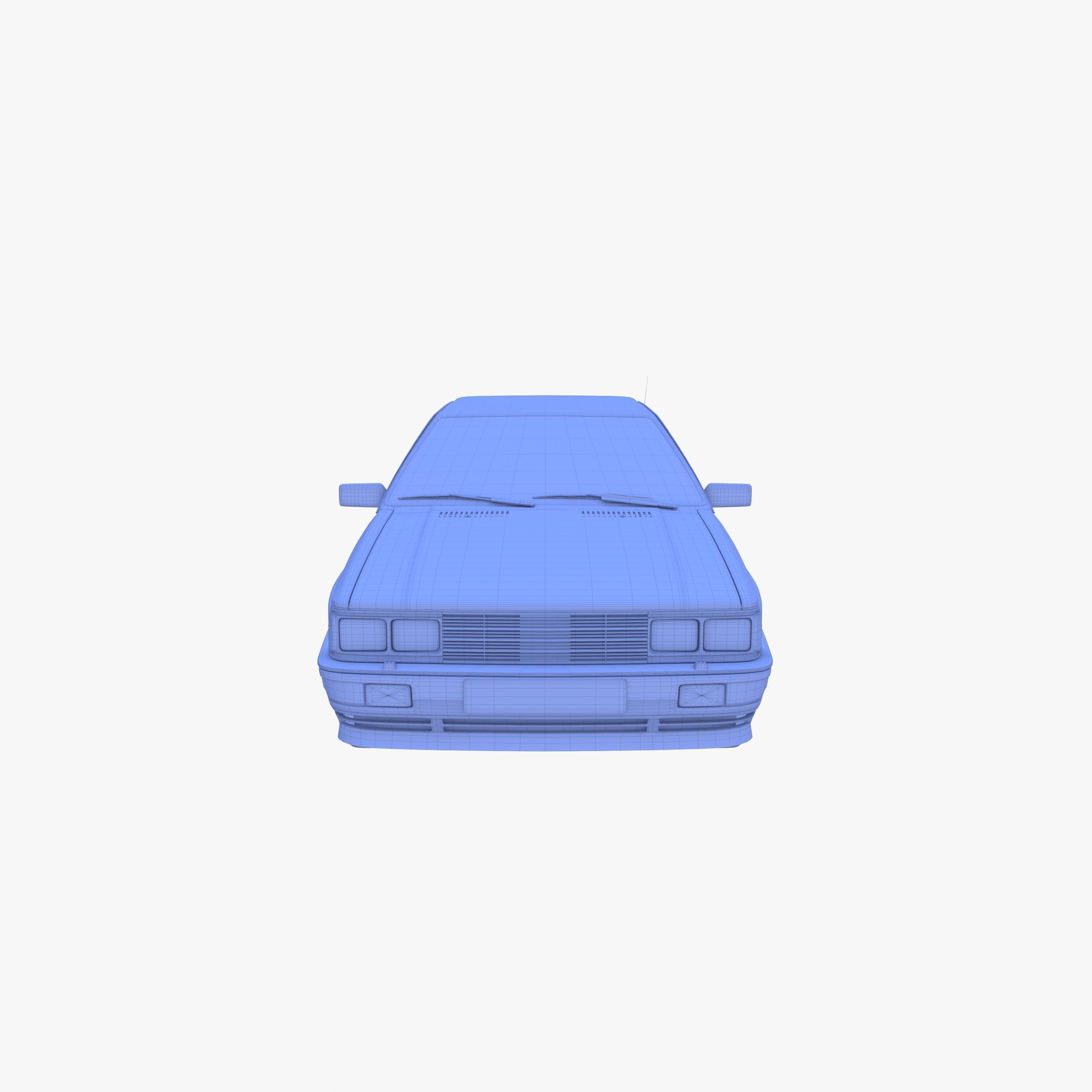 Generic 80s Coupe with interior 3D model_32