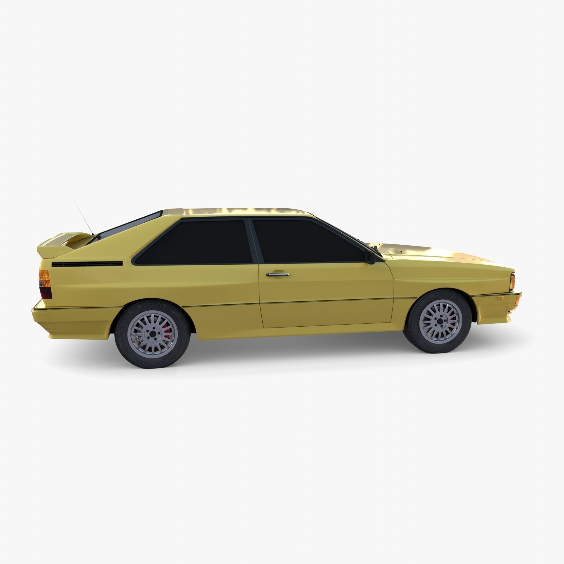 Generic 80s Coupe with interior 3D model_7