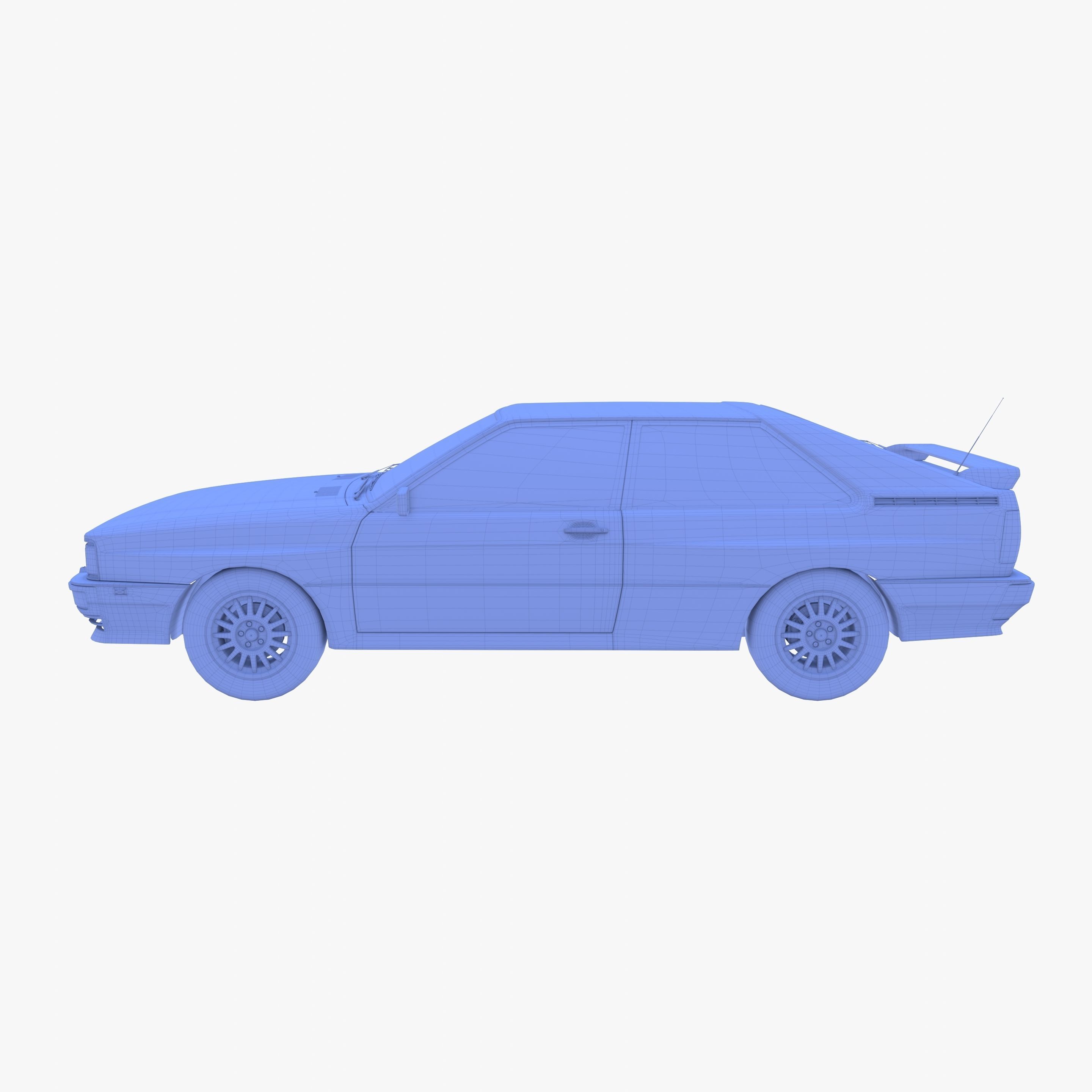 Generic 80s Coupe with interior 3D model_34
