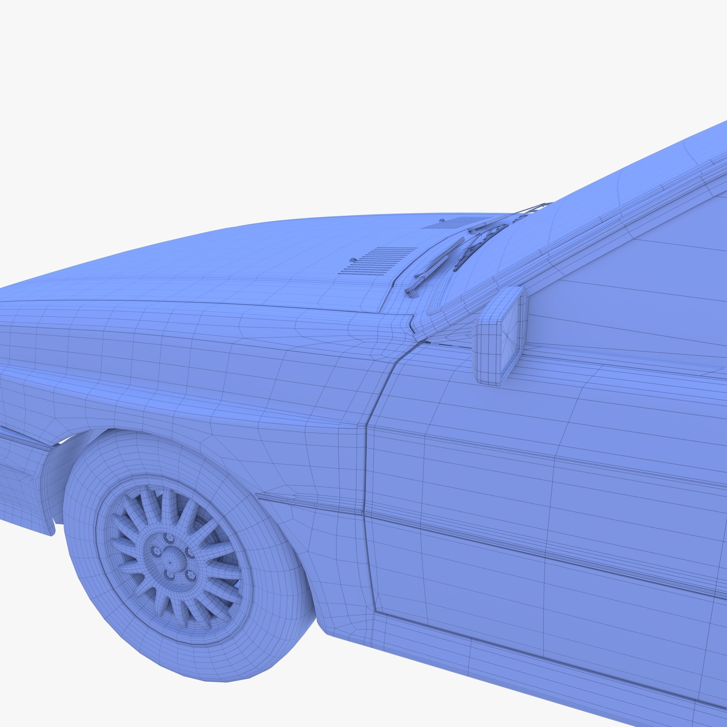 Generic 80s Coupe with interior 3D model_40