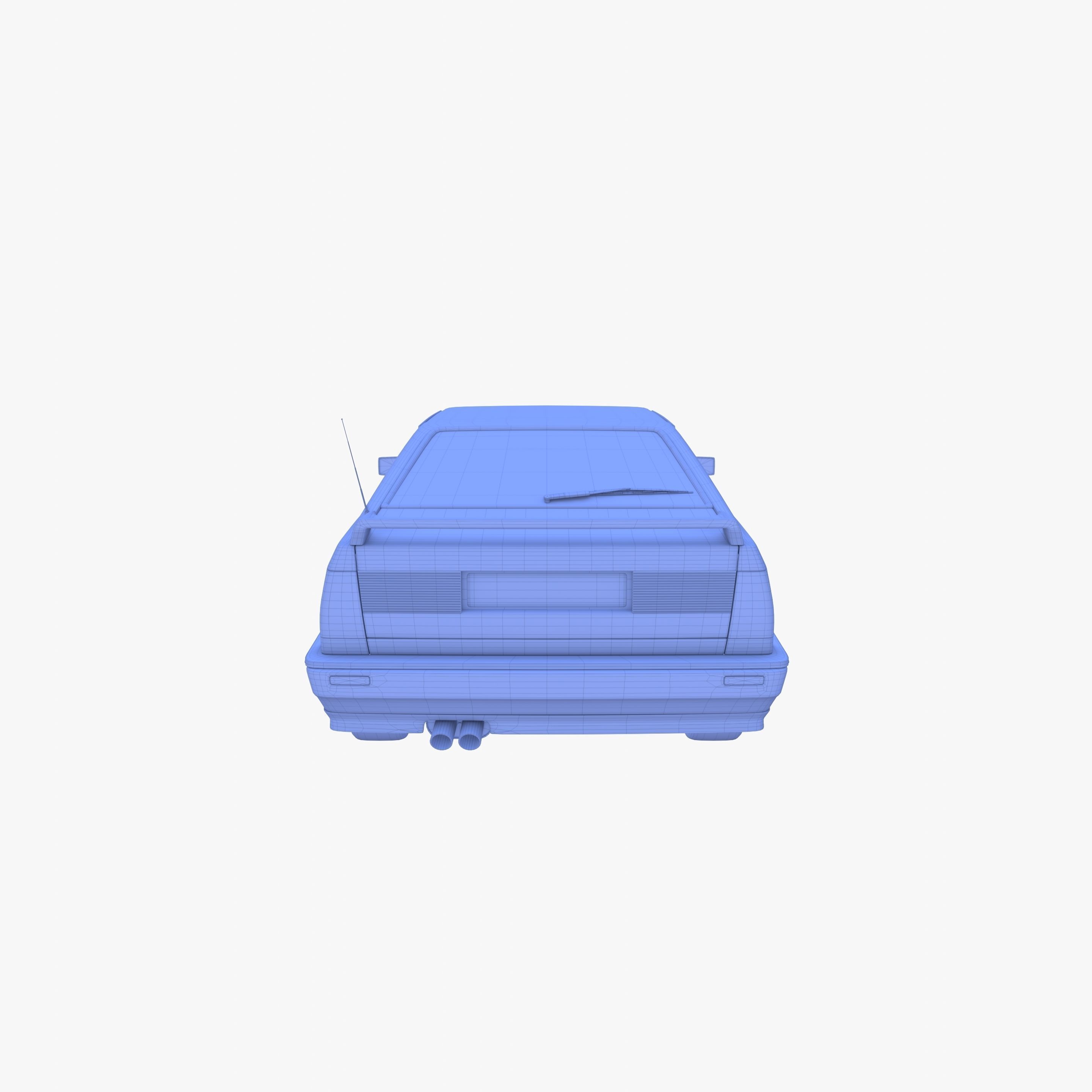 Generic 80s Coupe with interior 3D model_36