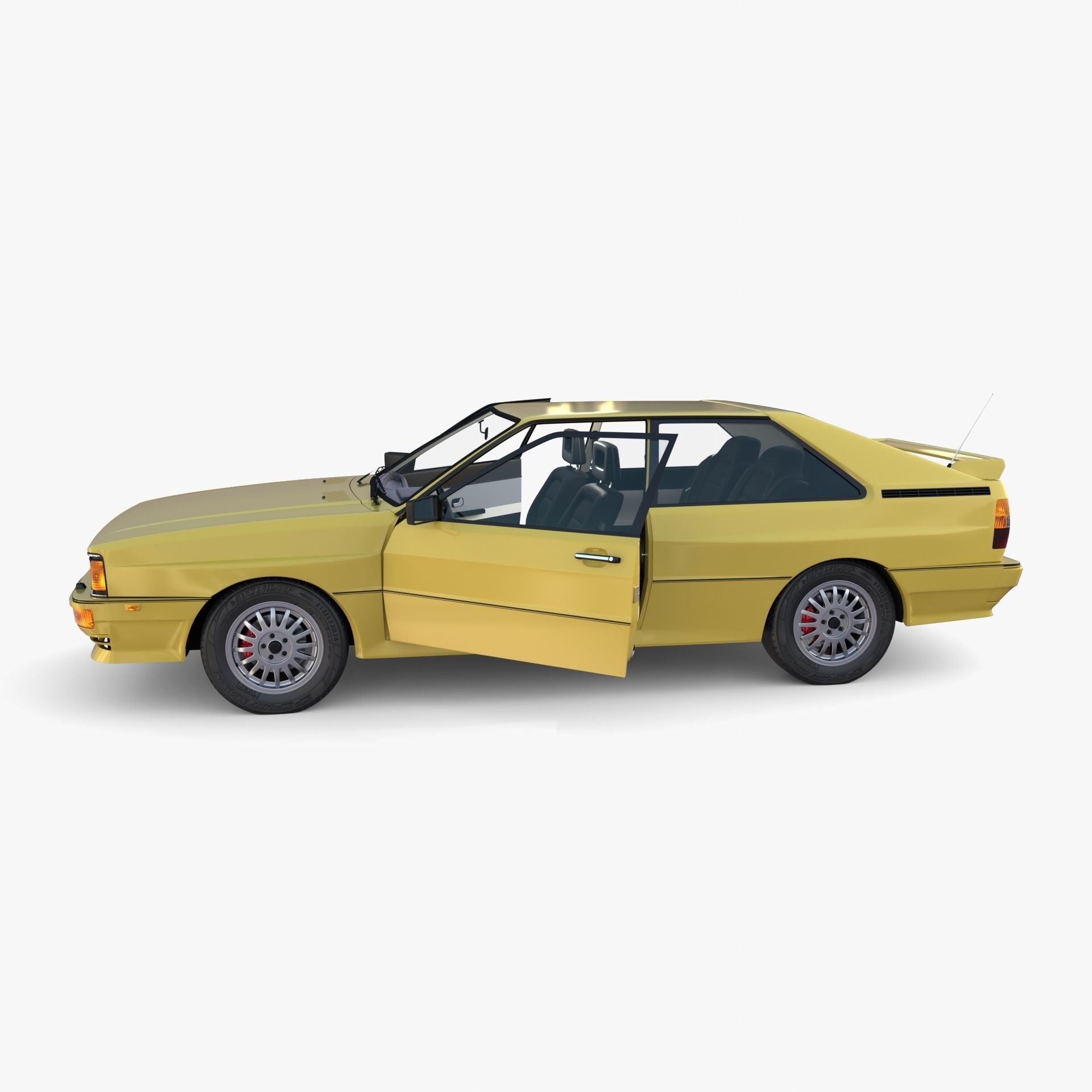 Generic 80s Coupe with interior 3D model_15