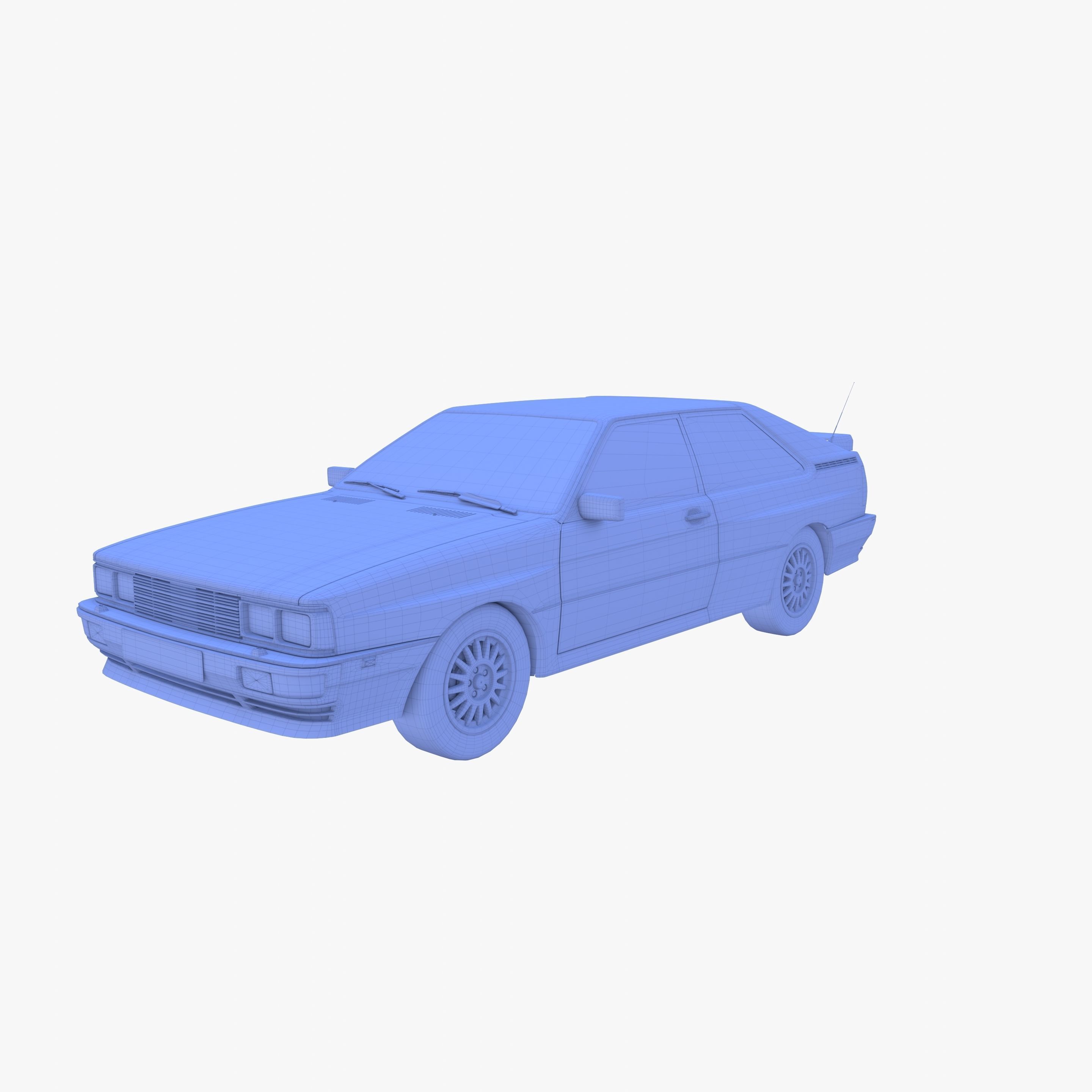 Generic 80s Coupe with interior 3D model_33
