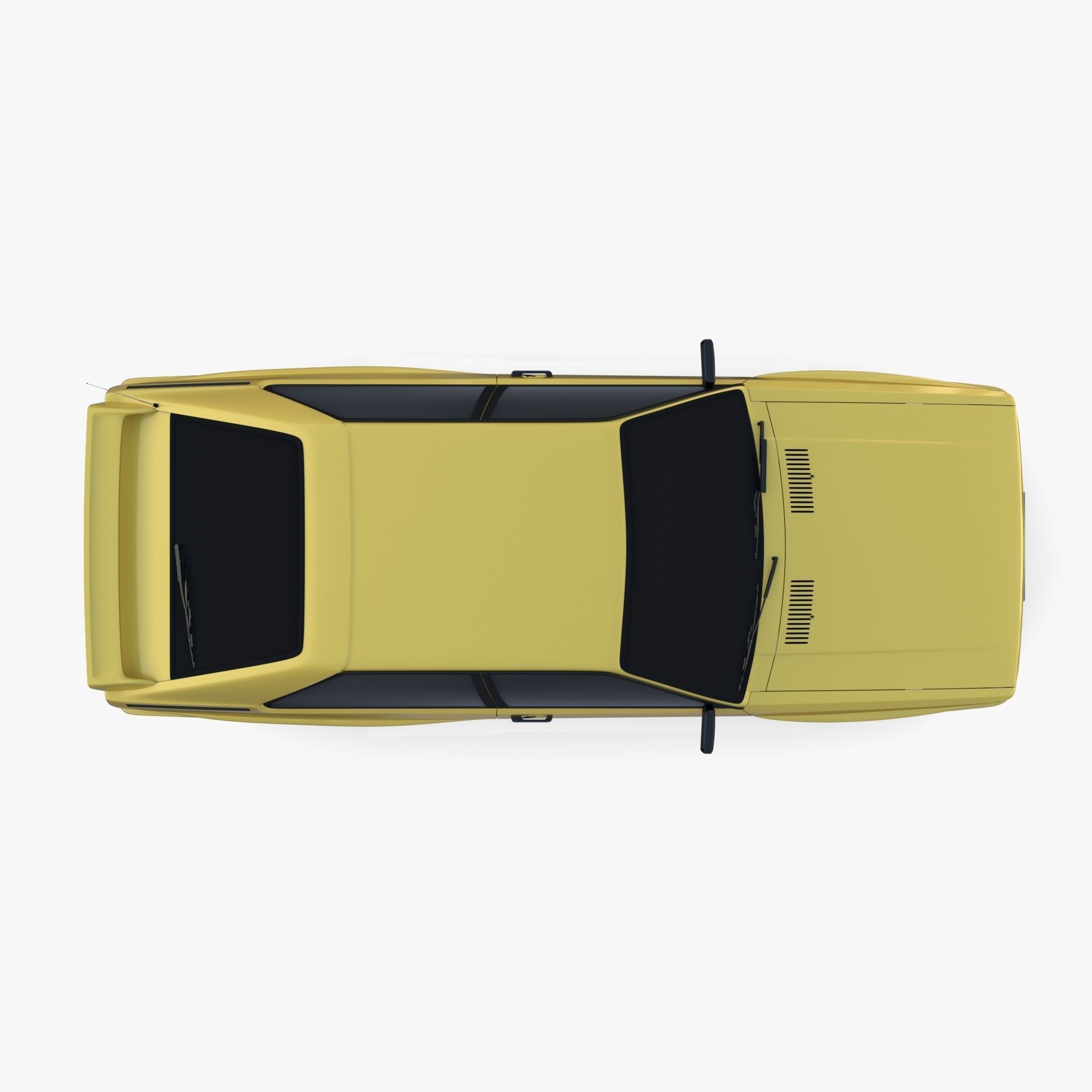 Generic 80s Coupe with interior 3D model_9