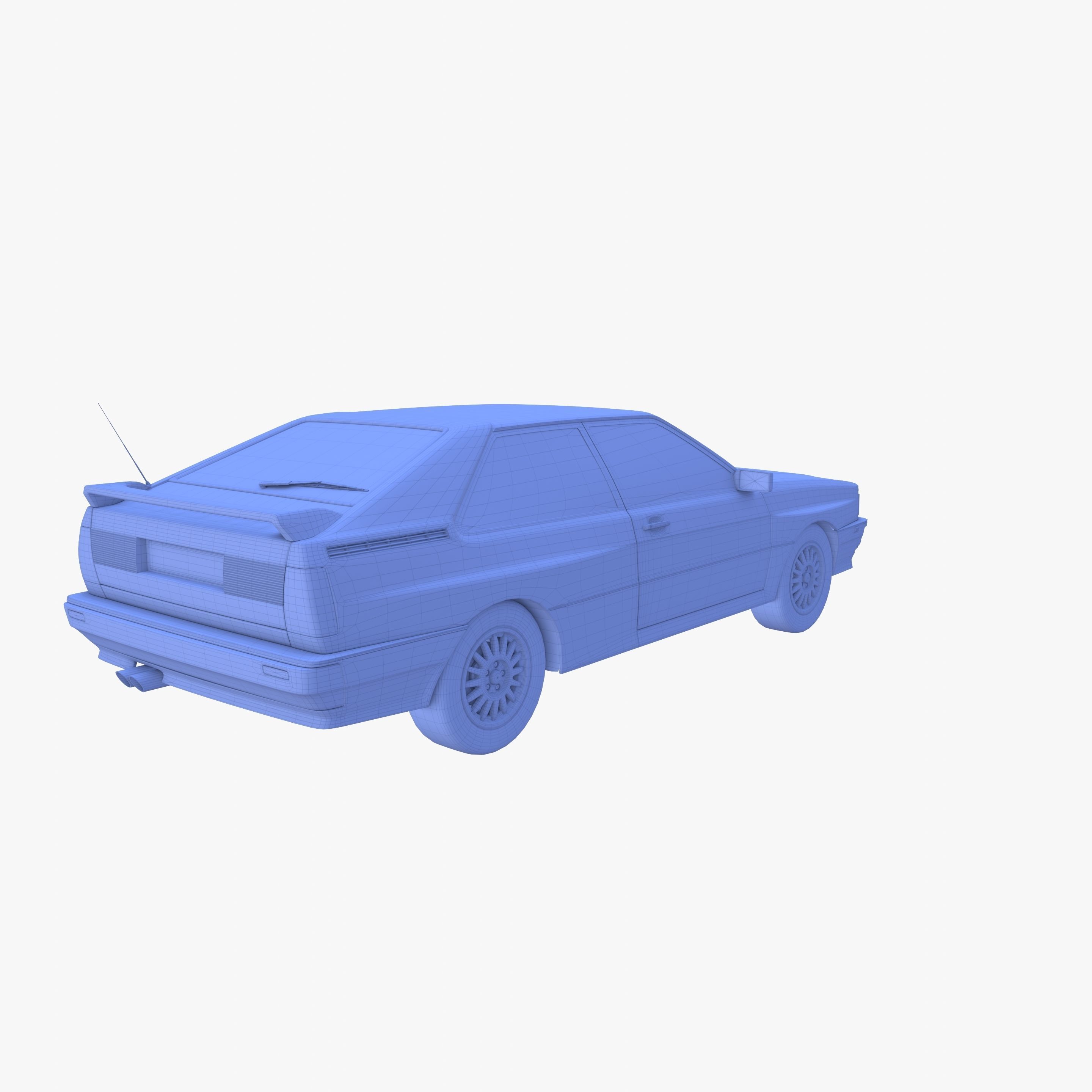Generic 80s Coupe with interior 3D model_37