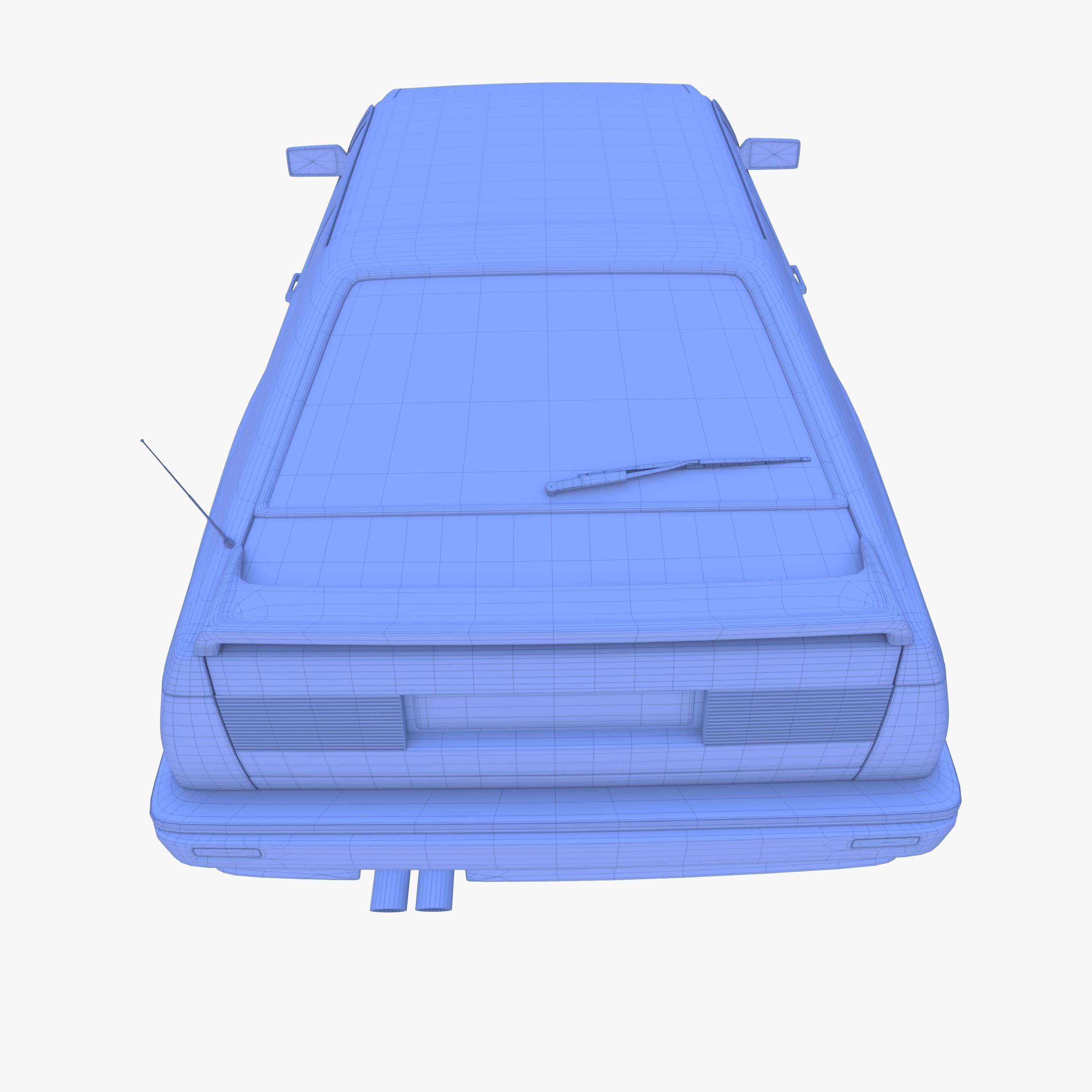 Generic 80s Coupe with interior 3D model_42