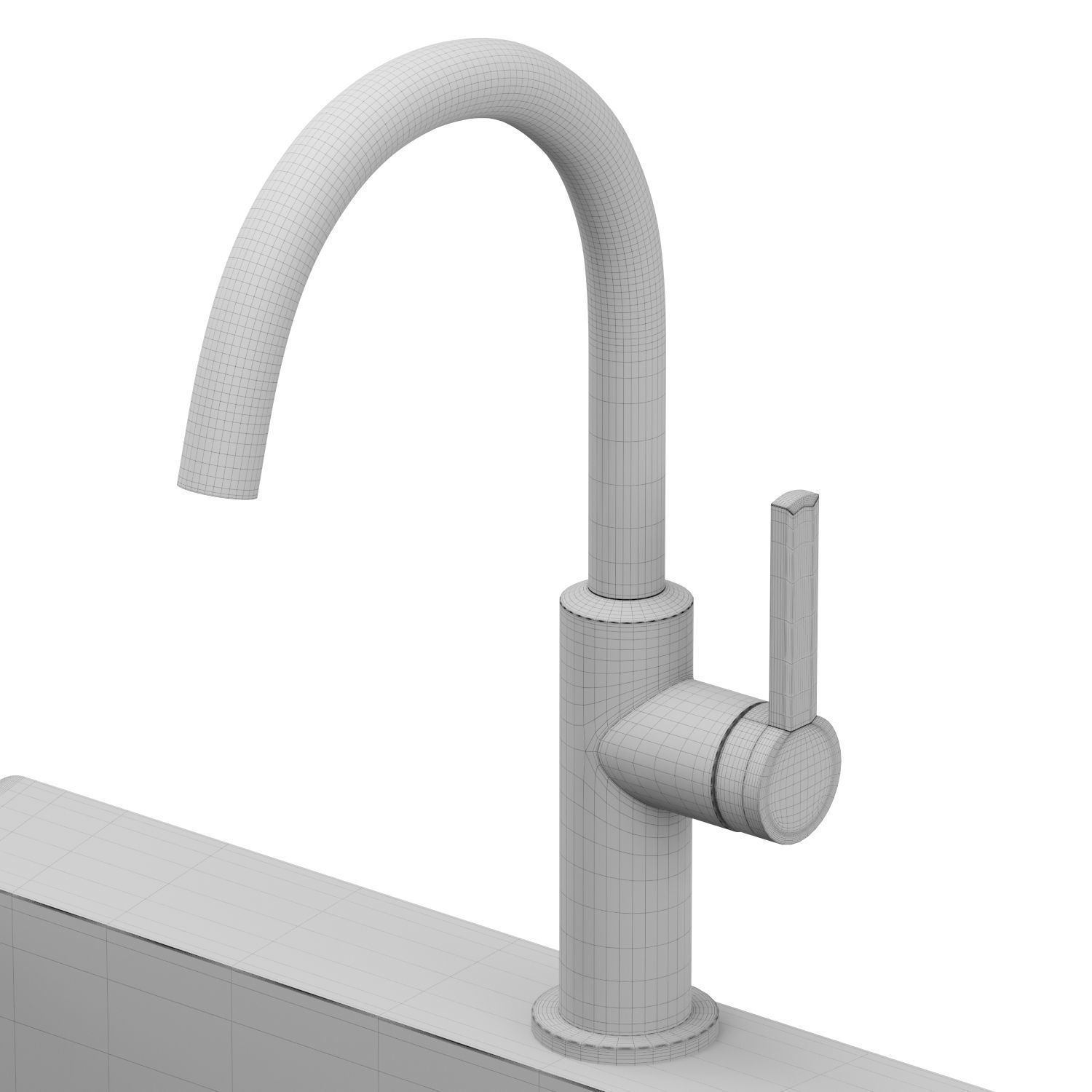 KRAUS Stainless Steel Single Bowl Deep Laundry Utility Sink 3D model_5