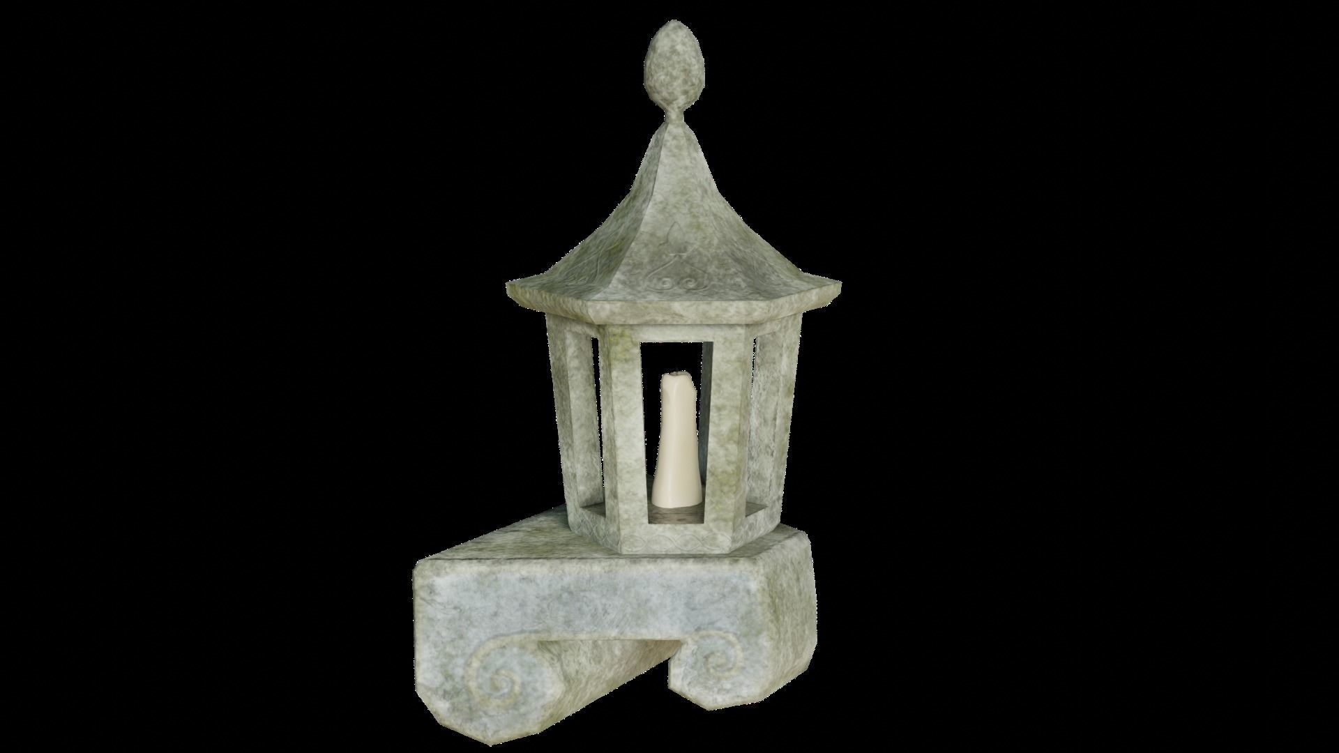 Stone Lights Fire - Lights Pit Candles Crystal 13 Piece Set Low-poly 3D model_9