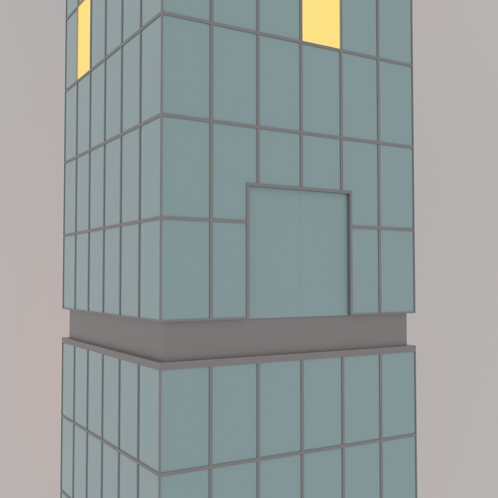 Cyberpunk city Low-poly 3D model_22