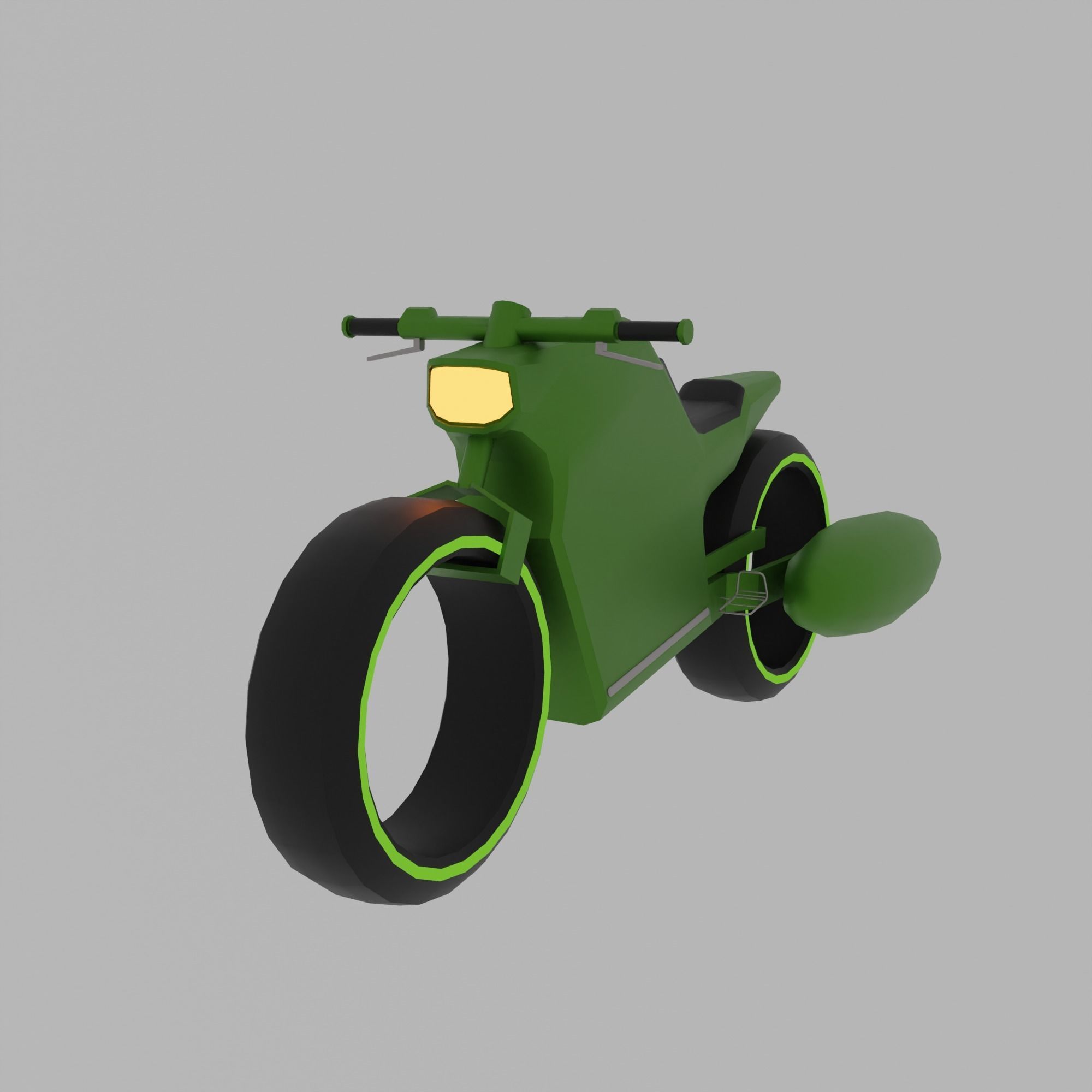 Cyberpunk city Low-poly 3D model_43