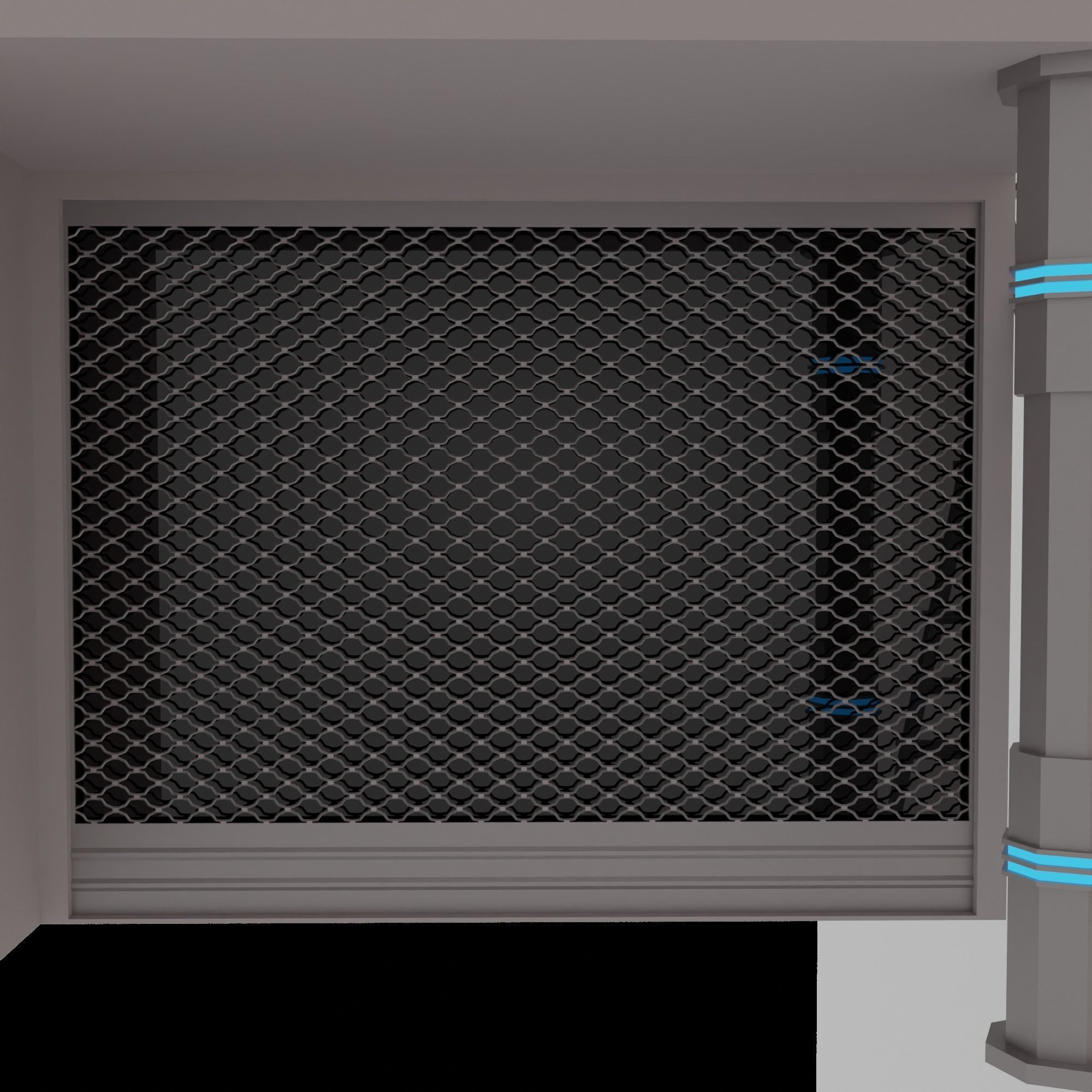 Cyberpunk city Low-poly 3D model_11