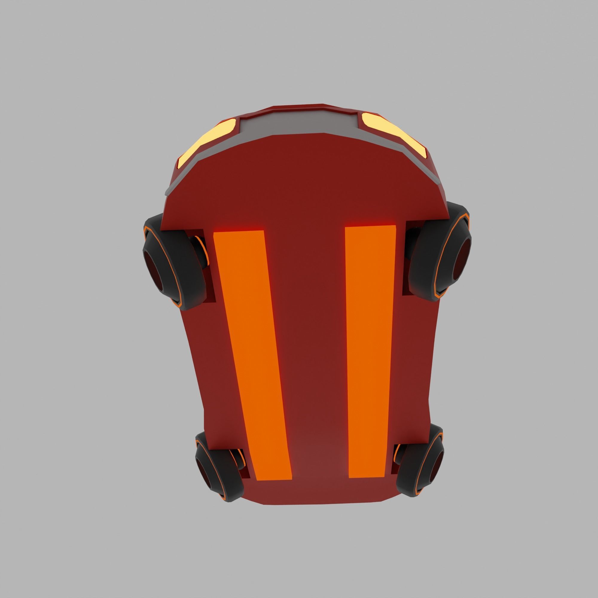 Cyberpunk city Low-poly 3D model_35