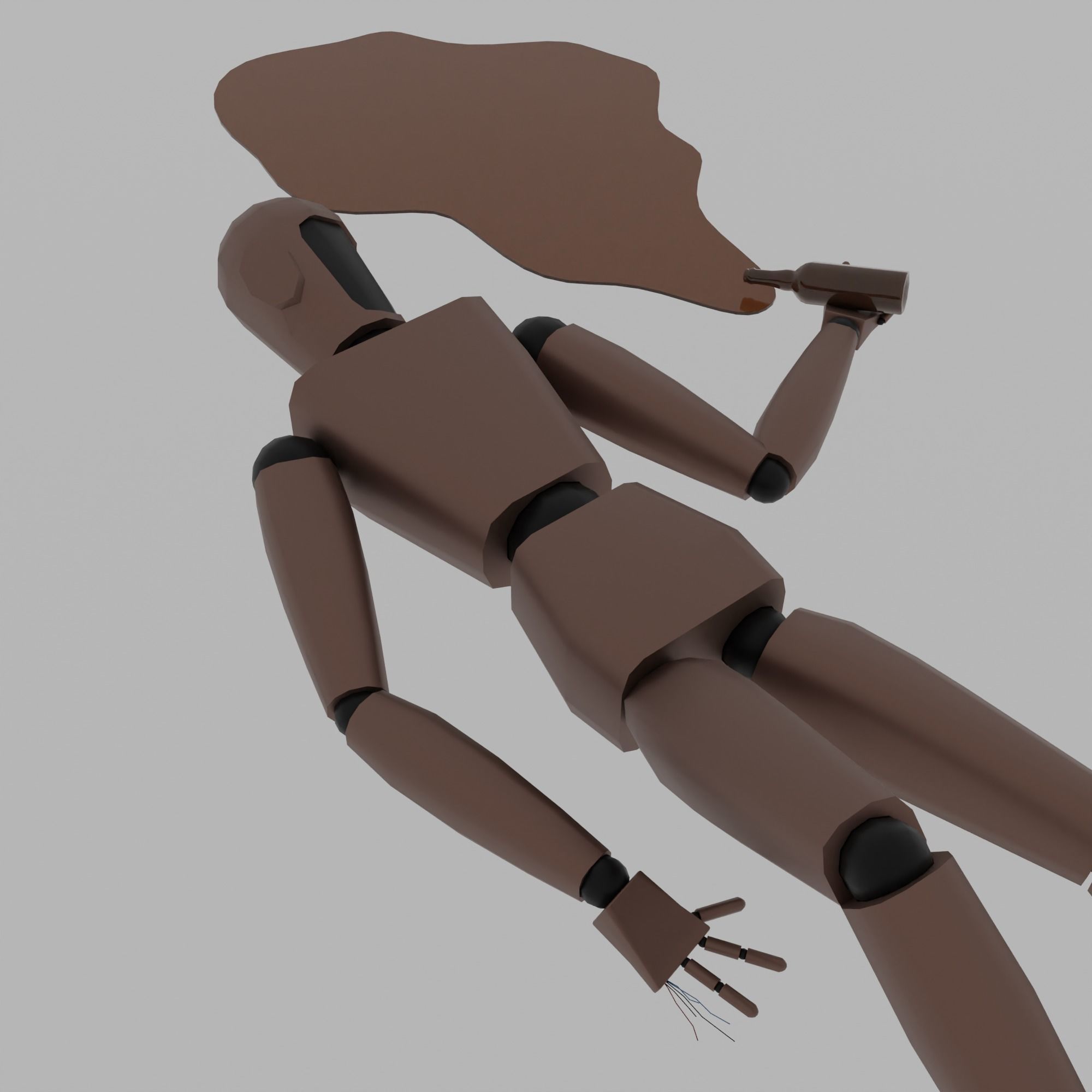 Cyberpunk city Low-poly 3D model_42