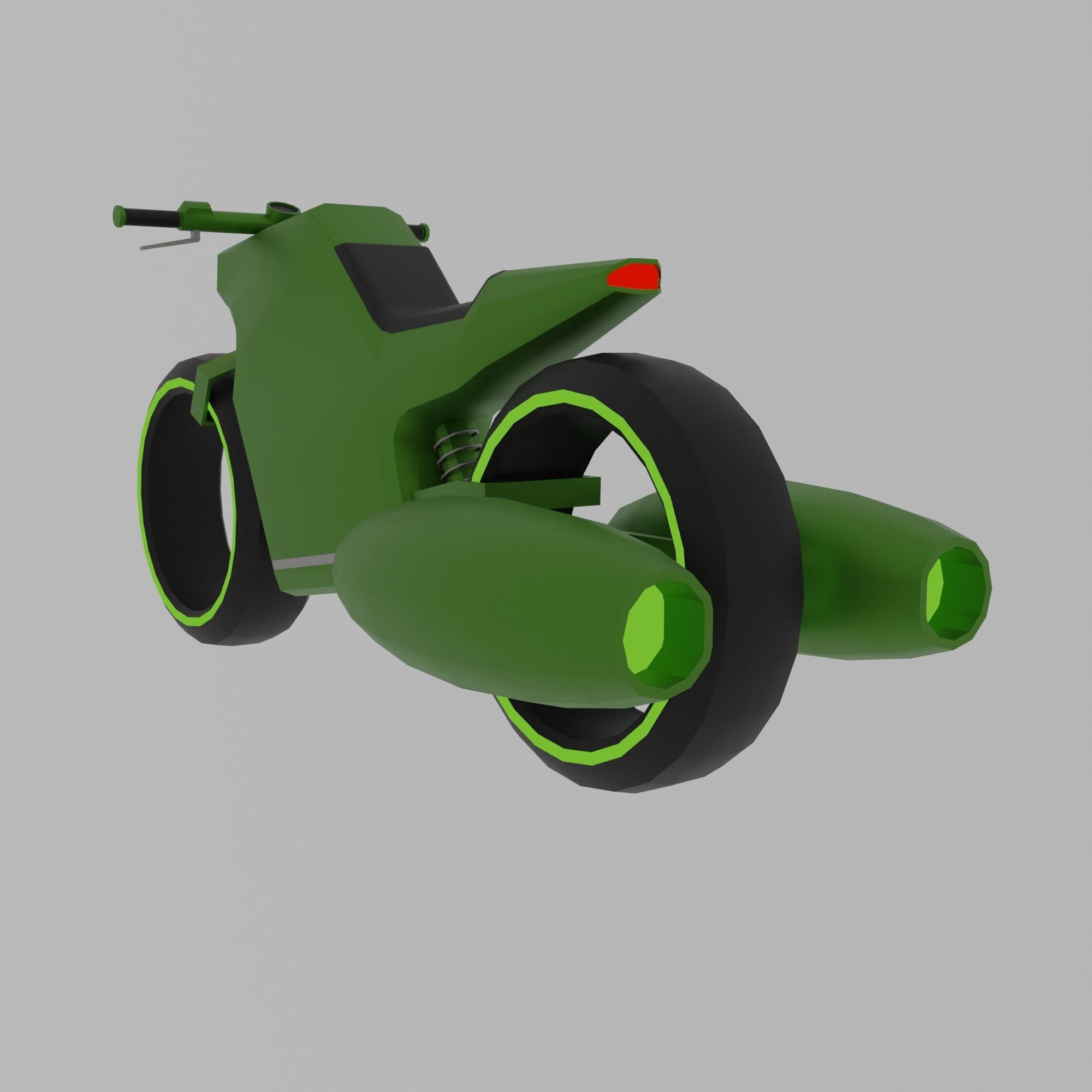 Cyberpunk city Low-poly 3D model_44