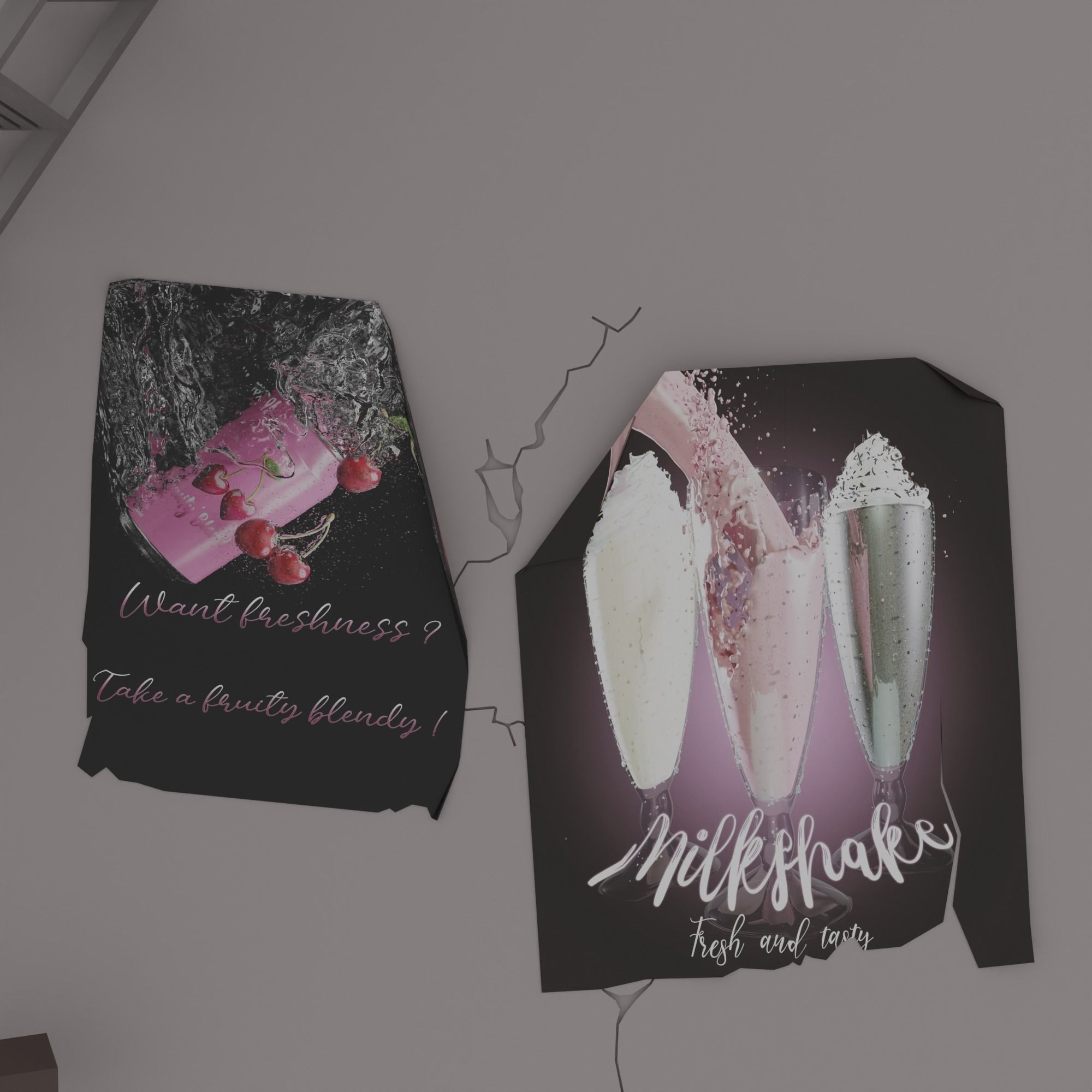 Cyberpunk city Low-poly 3D model_13