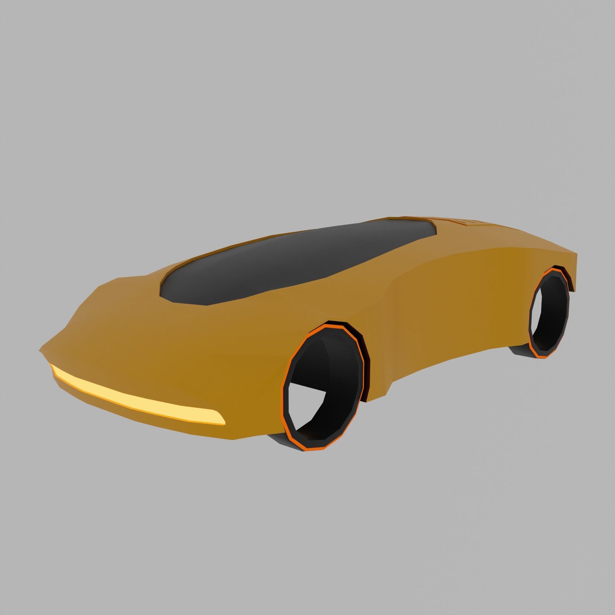 Cyberpunk city Low-poly 3D model_37