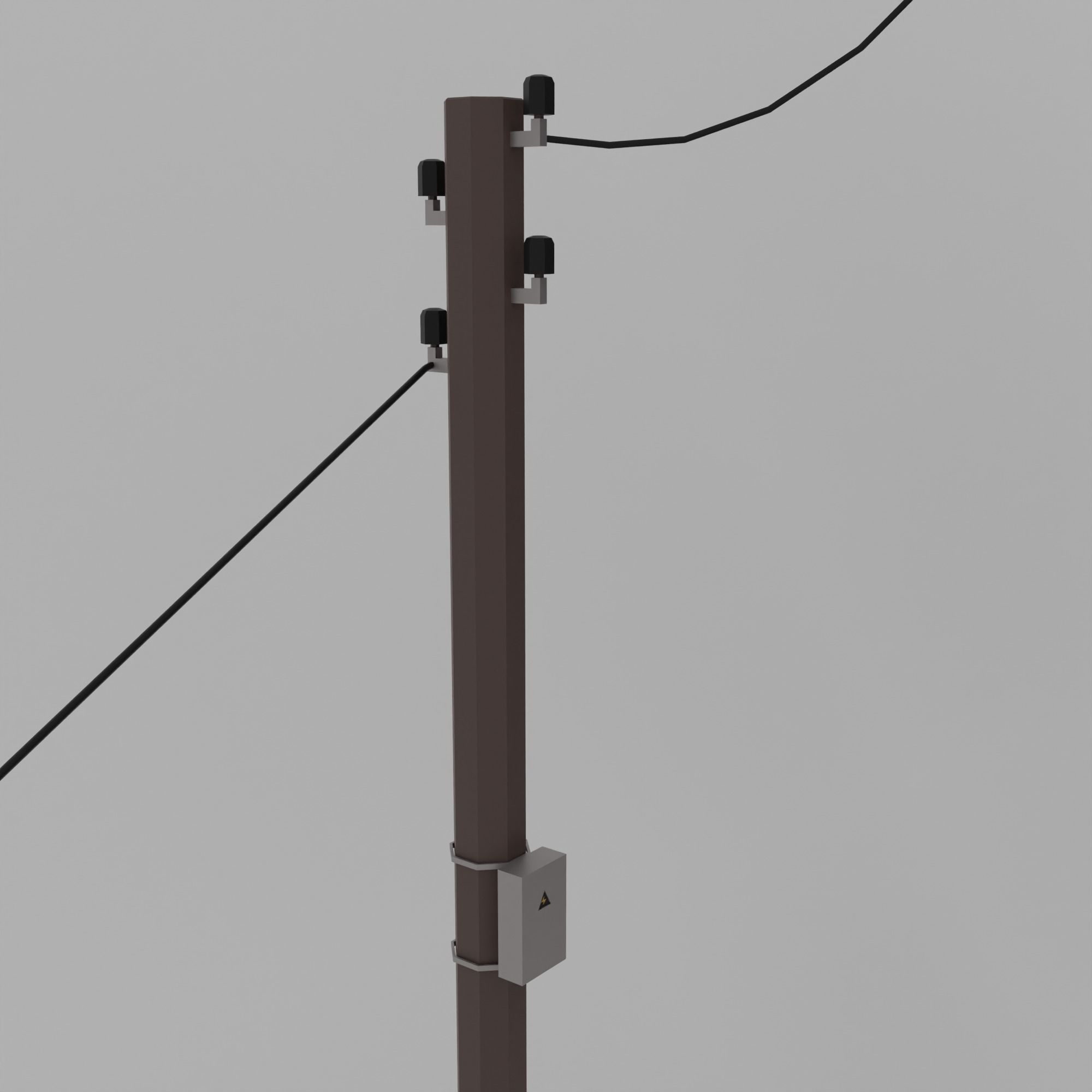 Cyberpunk city Low-poly 3D model_50