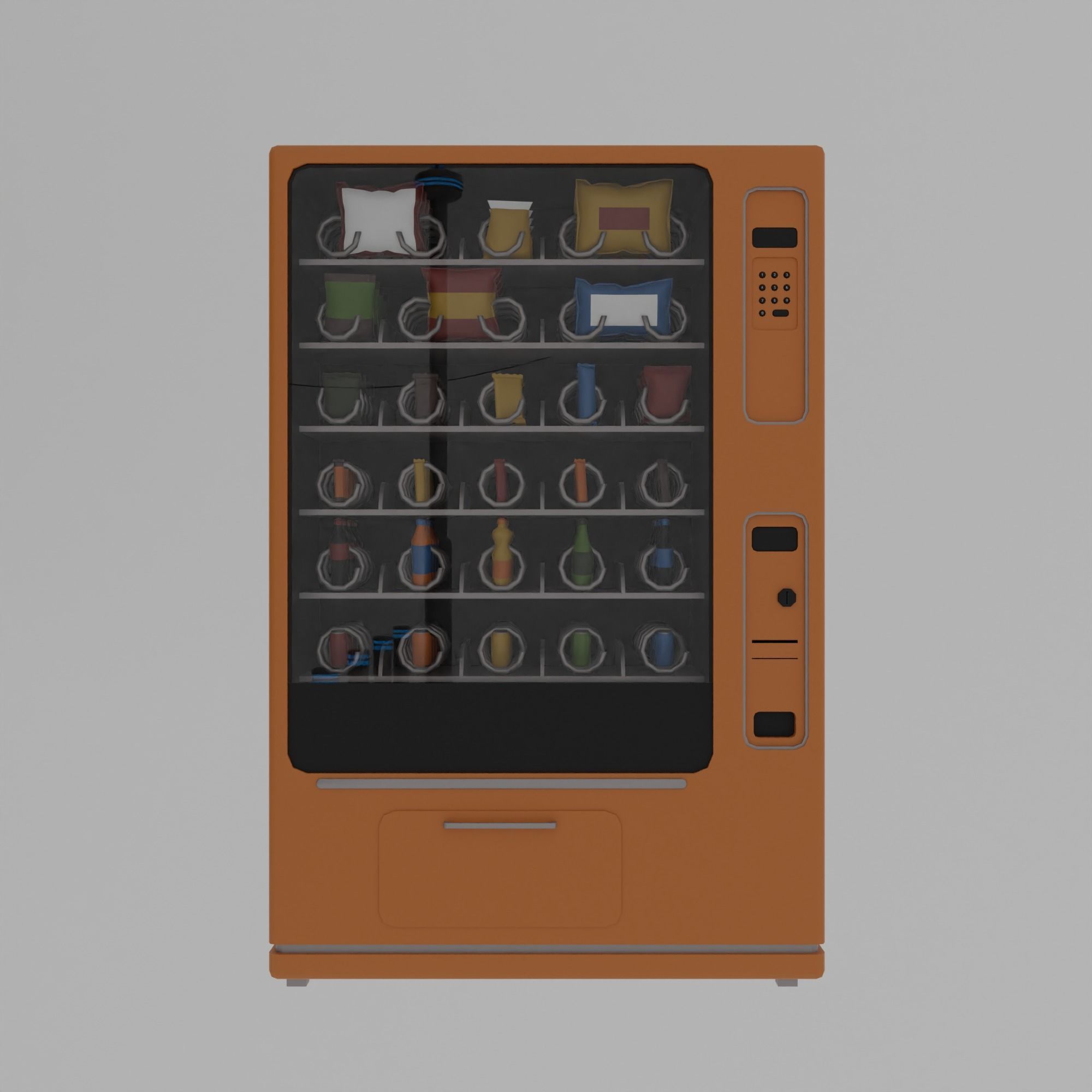 Cyberpunk city Low-poly 3D model_47