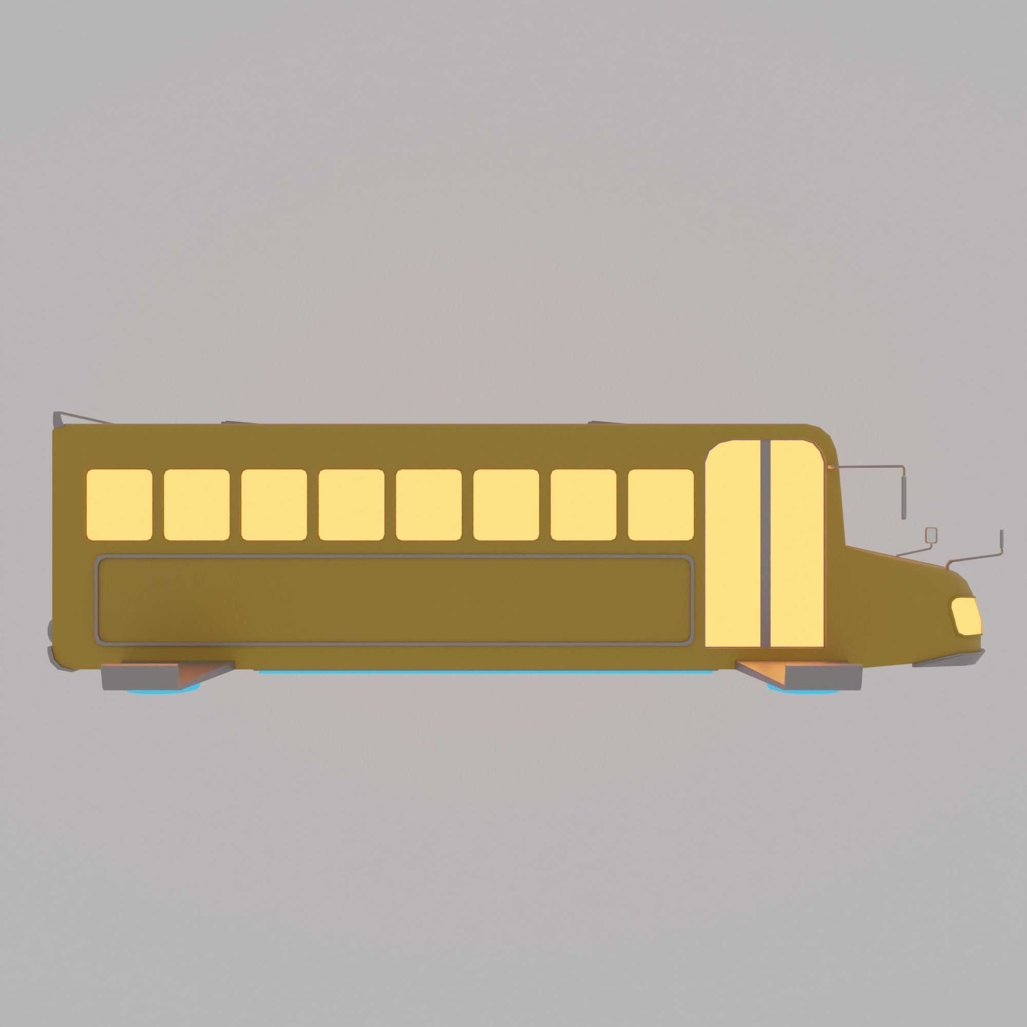 Cyberpunk city Low-poly 3D model_30