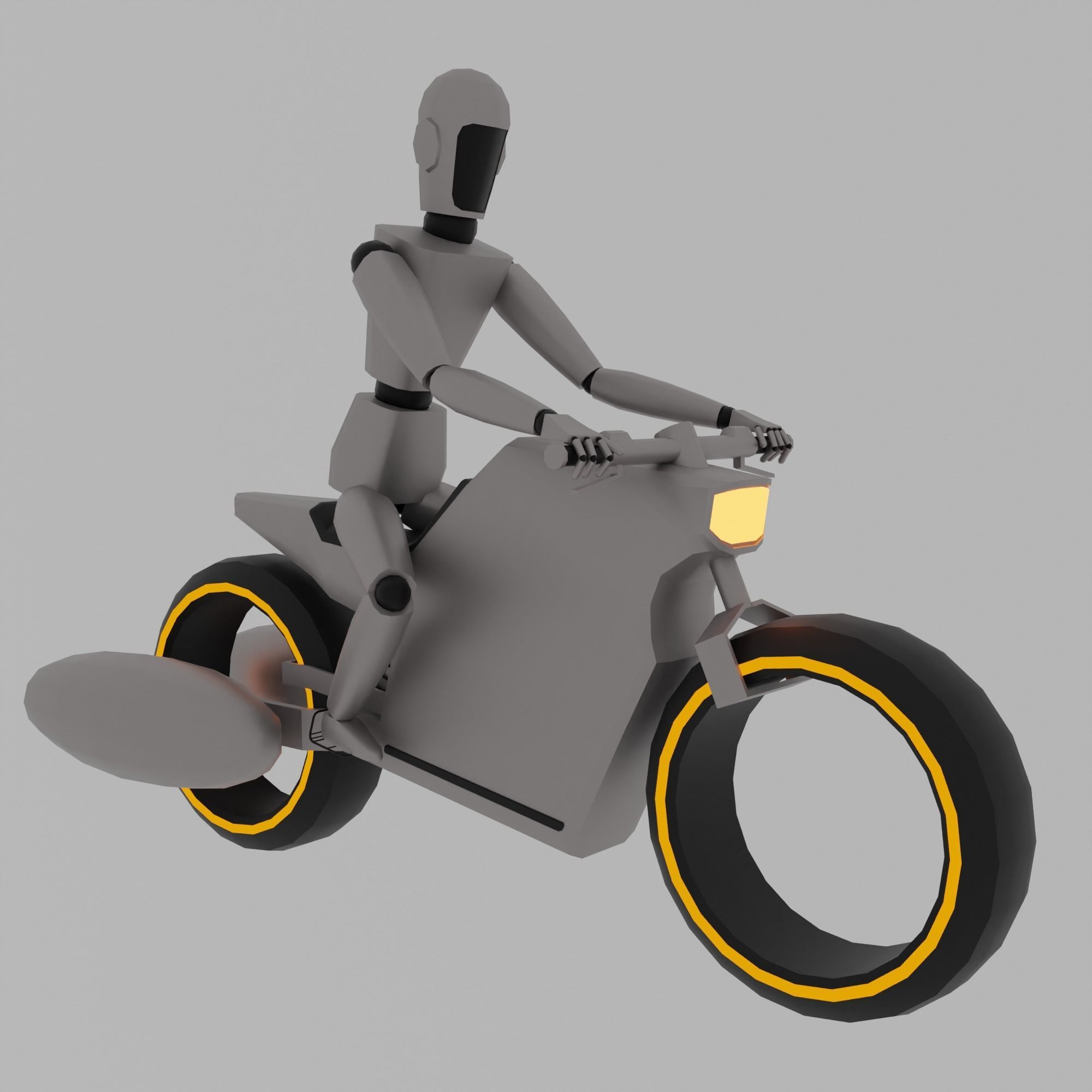 Cyberpunk city Low-poly 3D model_39