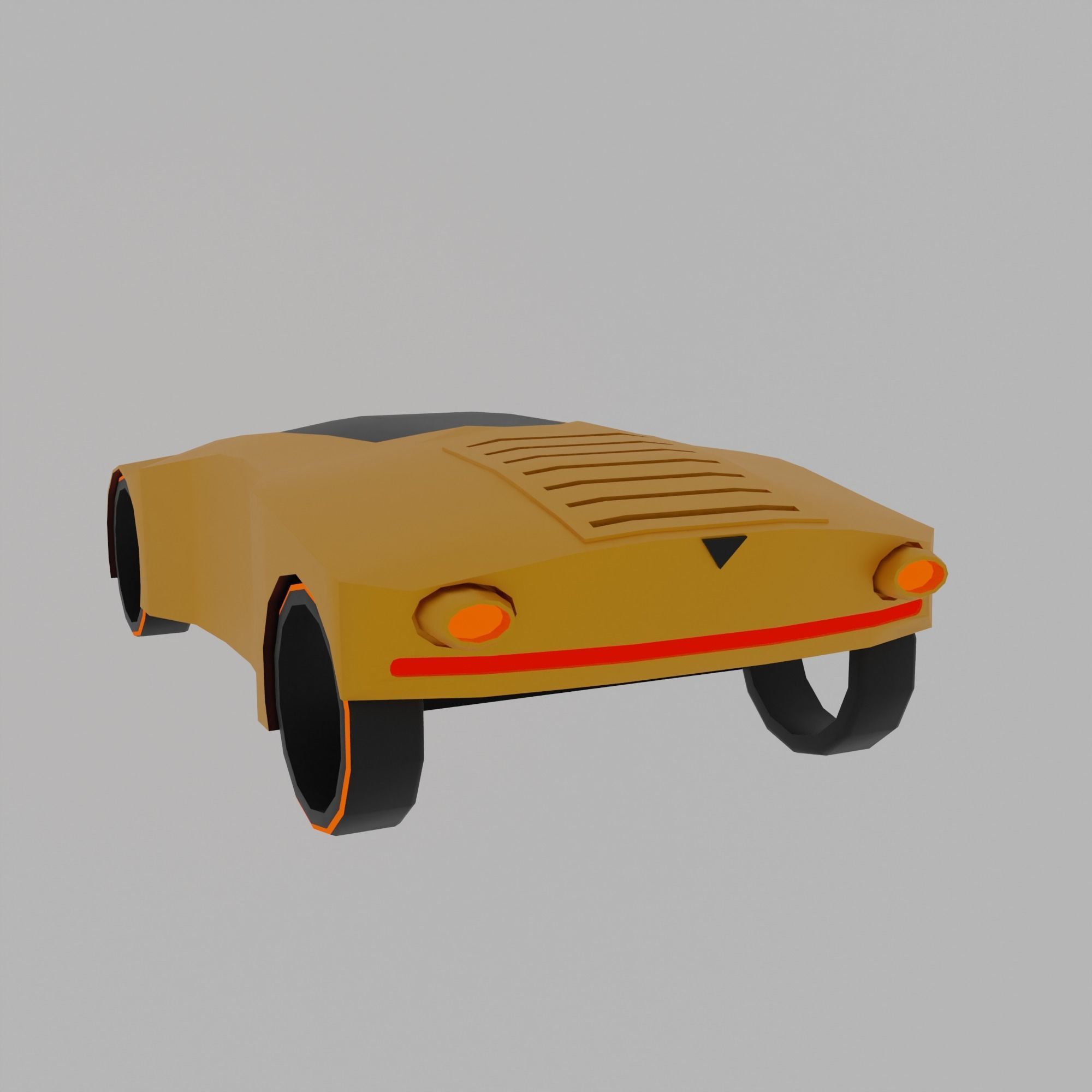 Cyberpunk city Low-poly 3D model_38