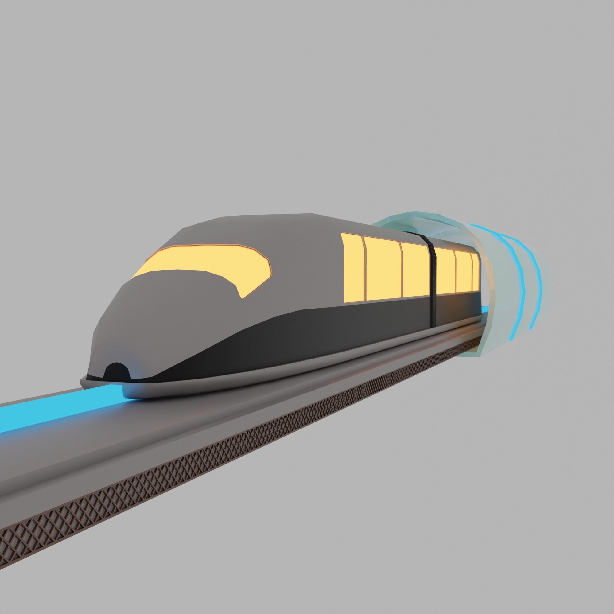 Cyberpunk city Low-poly 3D model_45